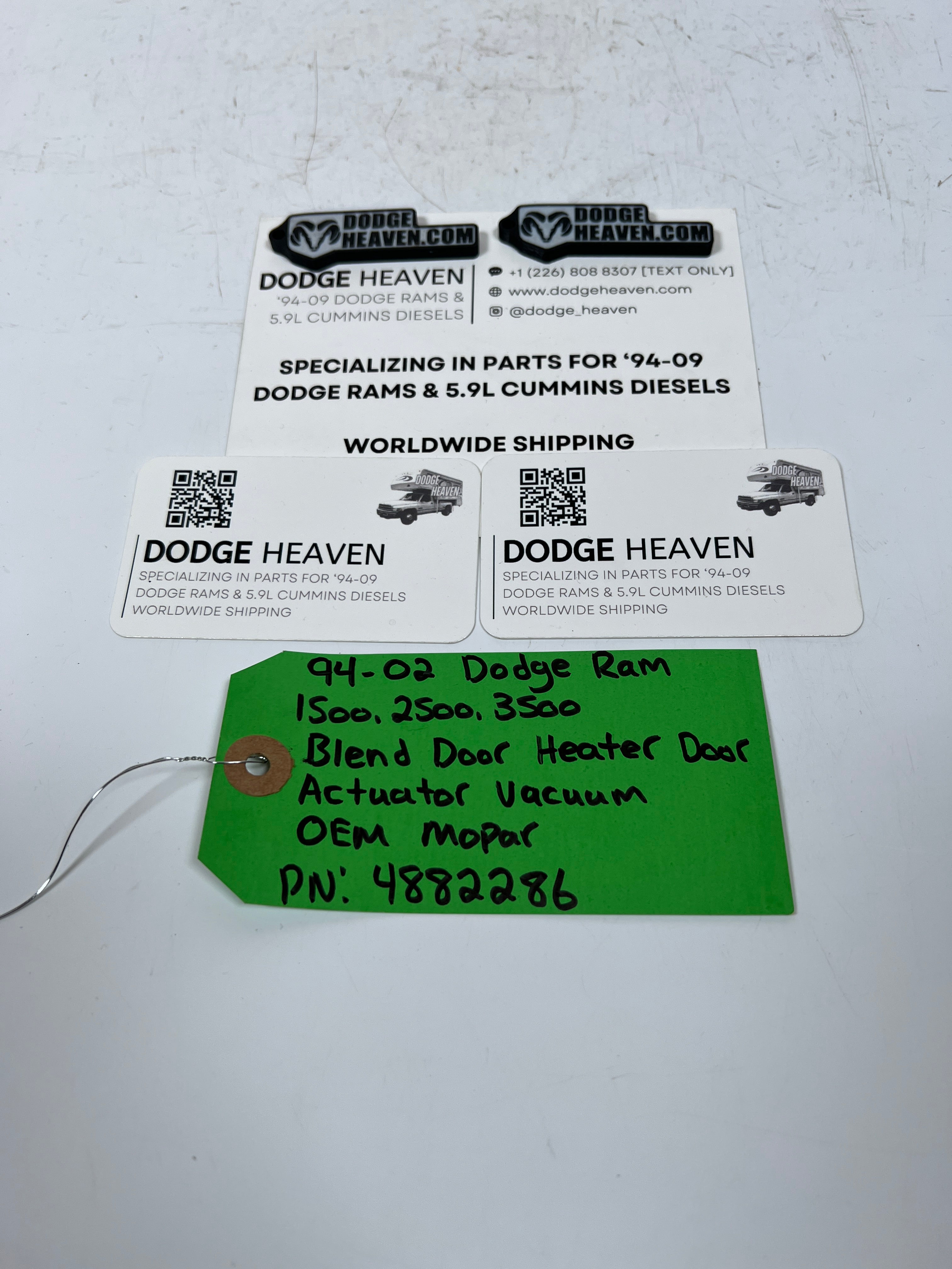 1994-2002 Dodge Ram Blend Door Heater Door Acutuator Vacuum