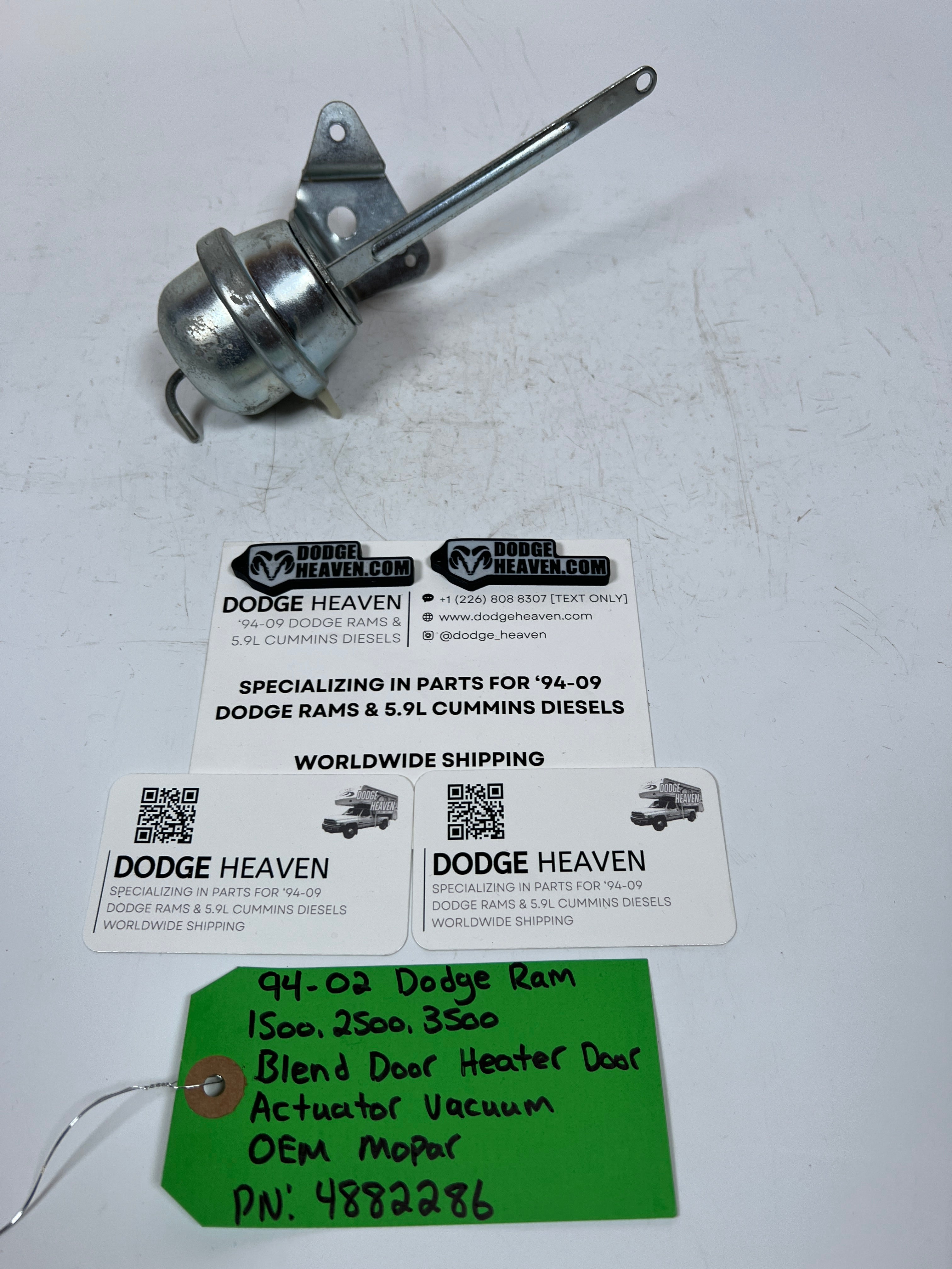 1994-2002 Dodge Ram Blend Door Heater Door Acutuator Vacuum