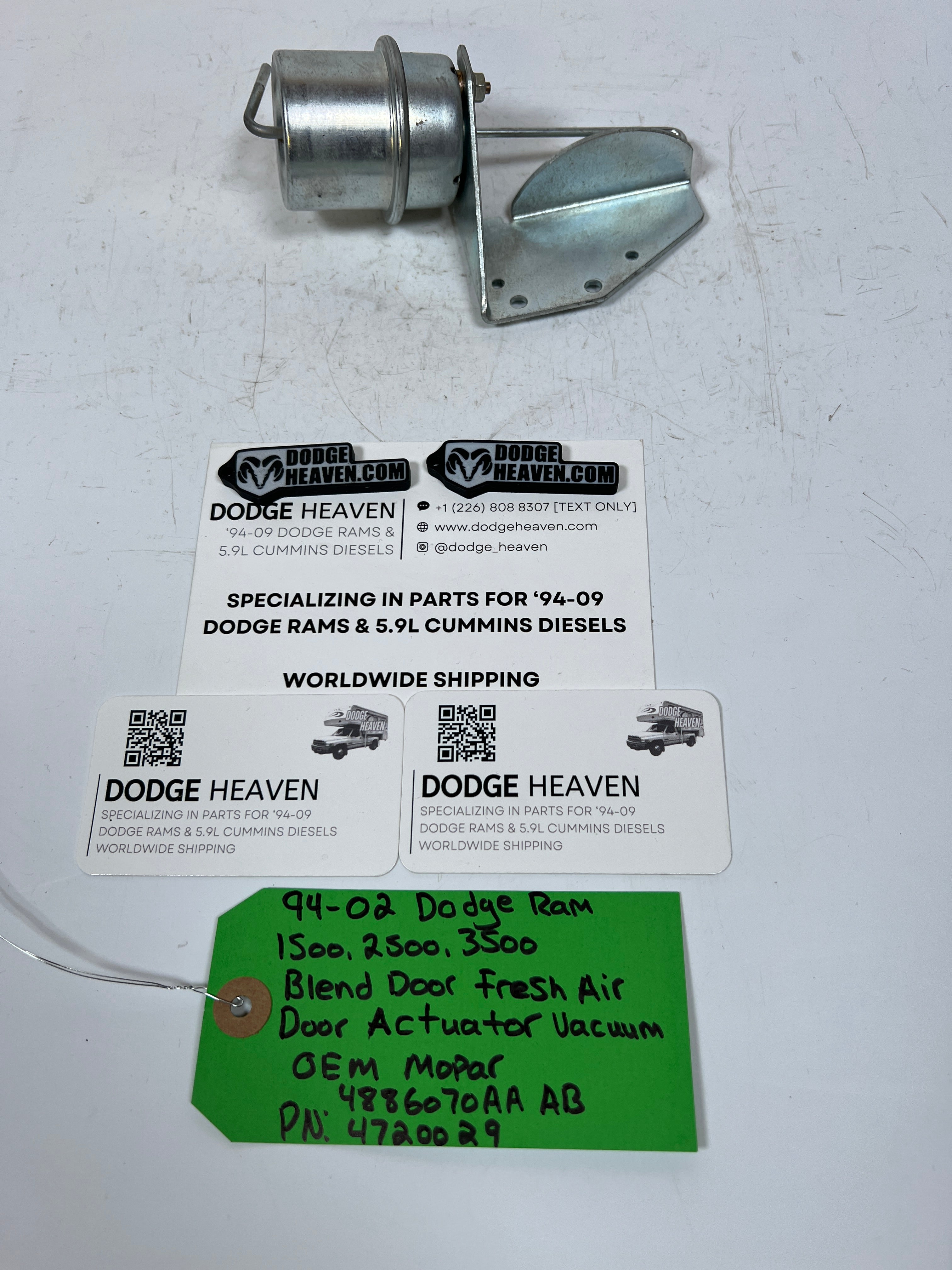 1994-2002 Dodge Ram Blend Door Fresh Air Door Actuator Vacuum