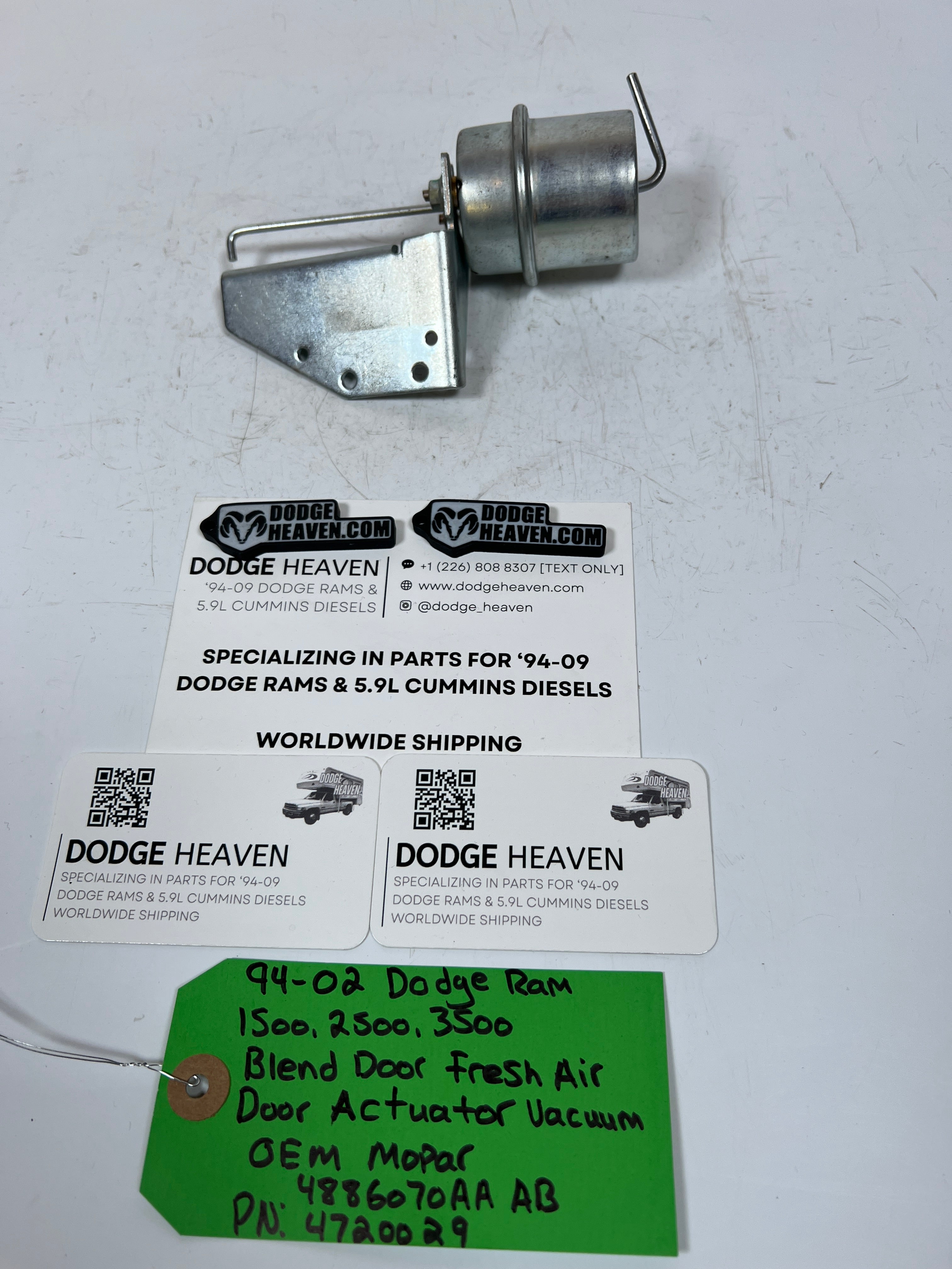 1994-2002 Dodge Ram Blend Door Fresh Air Door Actuator Vacuum