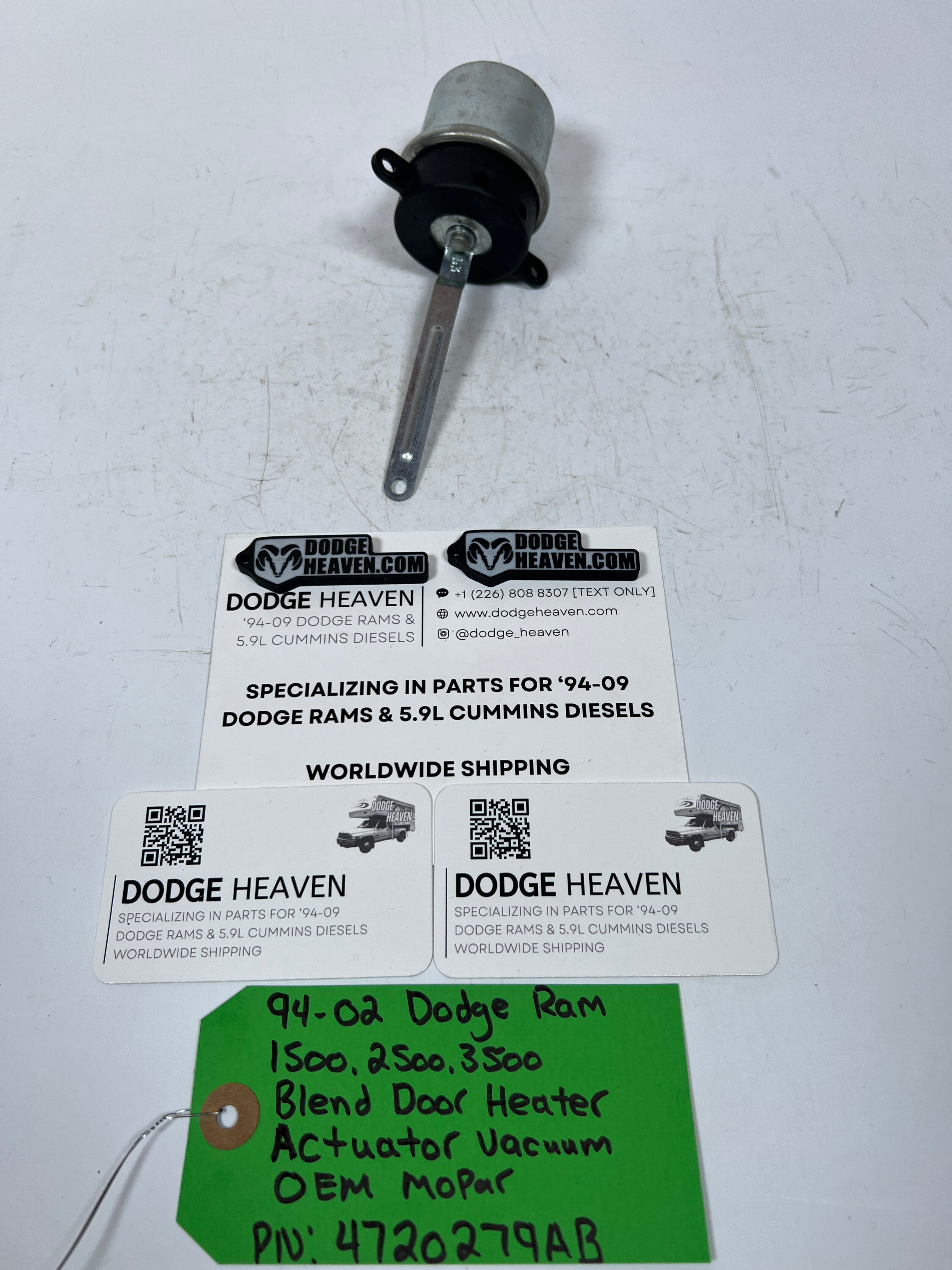 1994-2002 Dodge Ram Blend Door Heater Actuator Vacuum