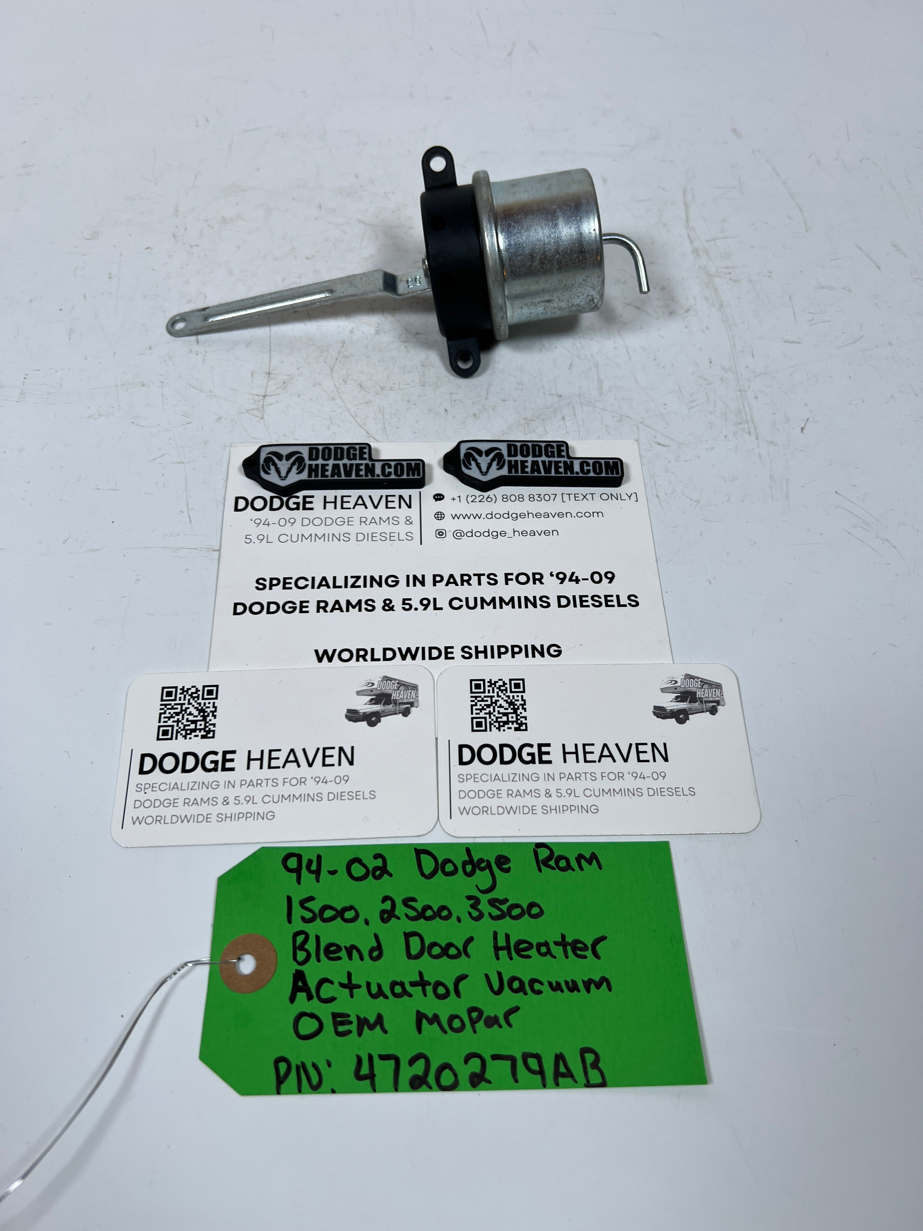 1994-2002 Dodge Ram Blend Door Heater Actuator Vacuum