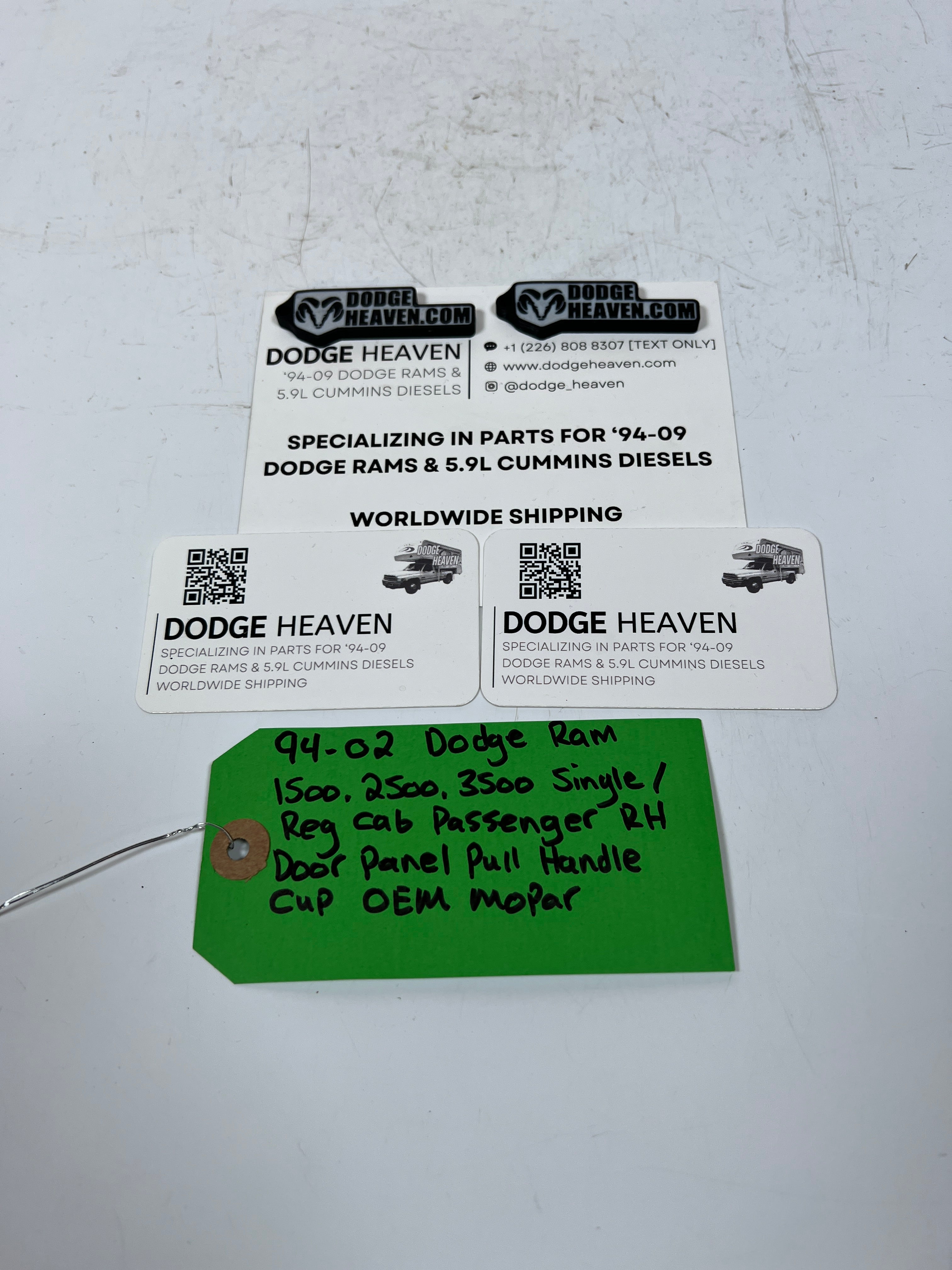 1994-2002 Dodge Ram Single Cab Passenger RH Door Panel Pull Handle Cup
