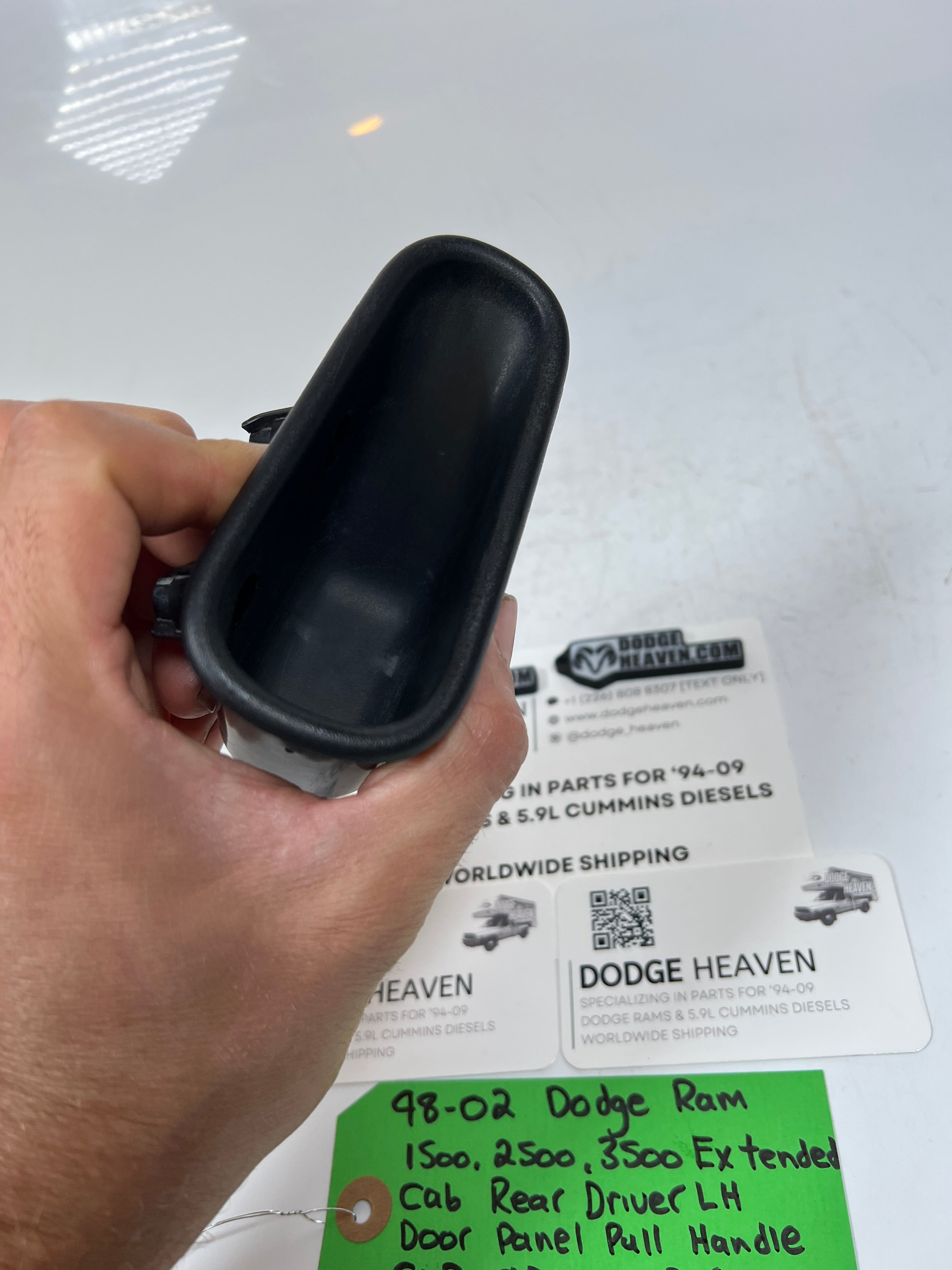 1998-2002 Dodge Ram Extended Cab Rear Driver Door Panel Pull Handle Cup