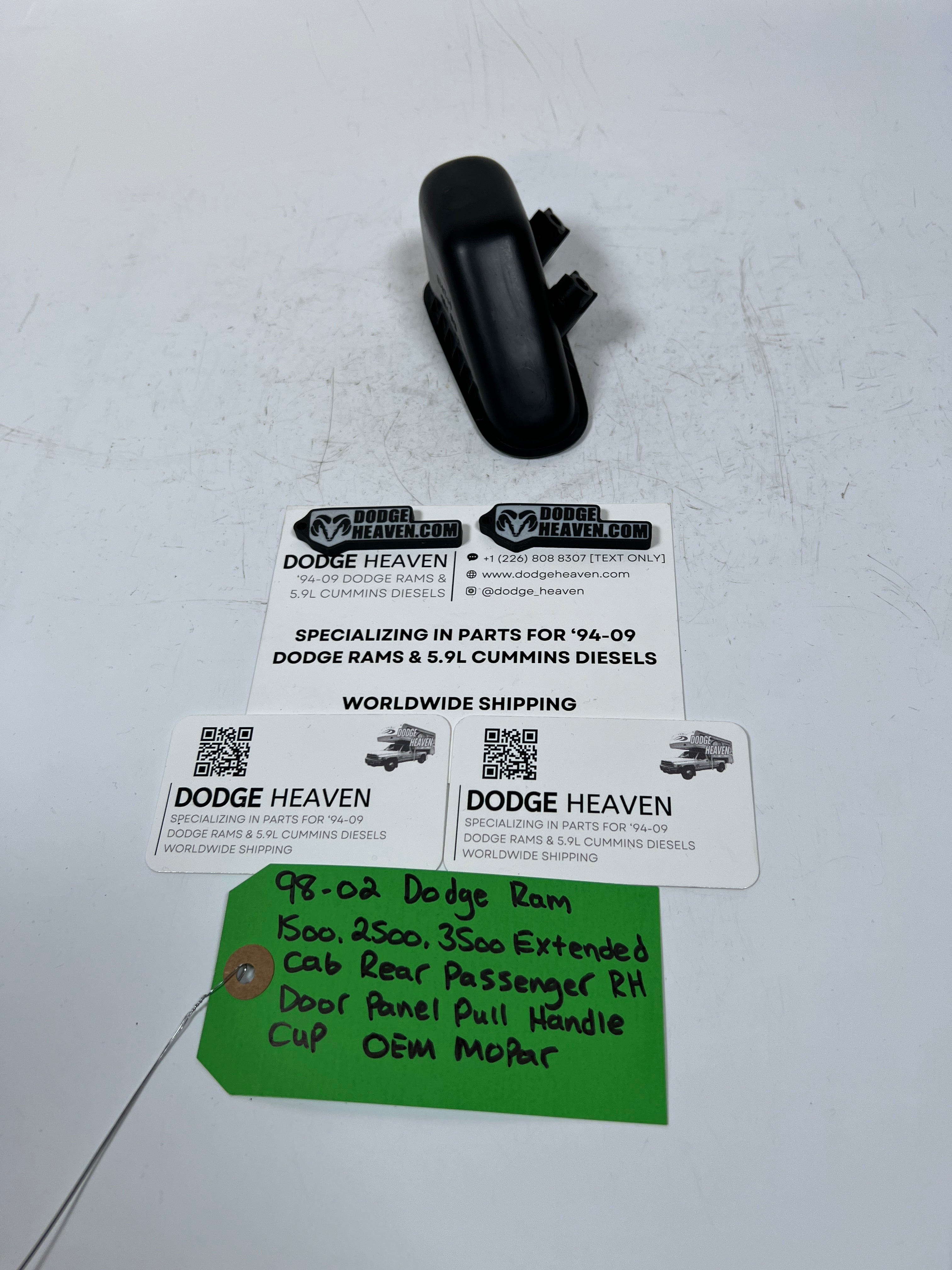 1998-2002 Dodge Ram Extended Cab Rear Passenger Door Panel Pull Handle Cup