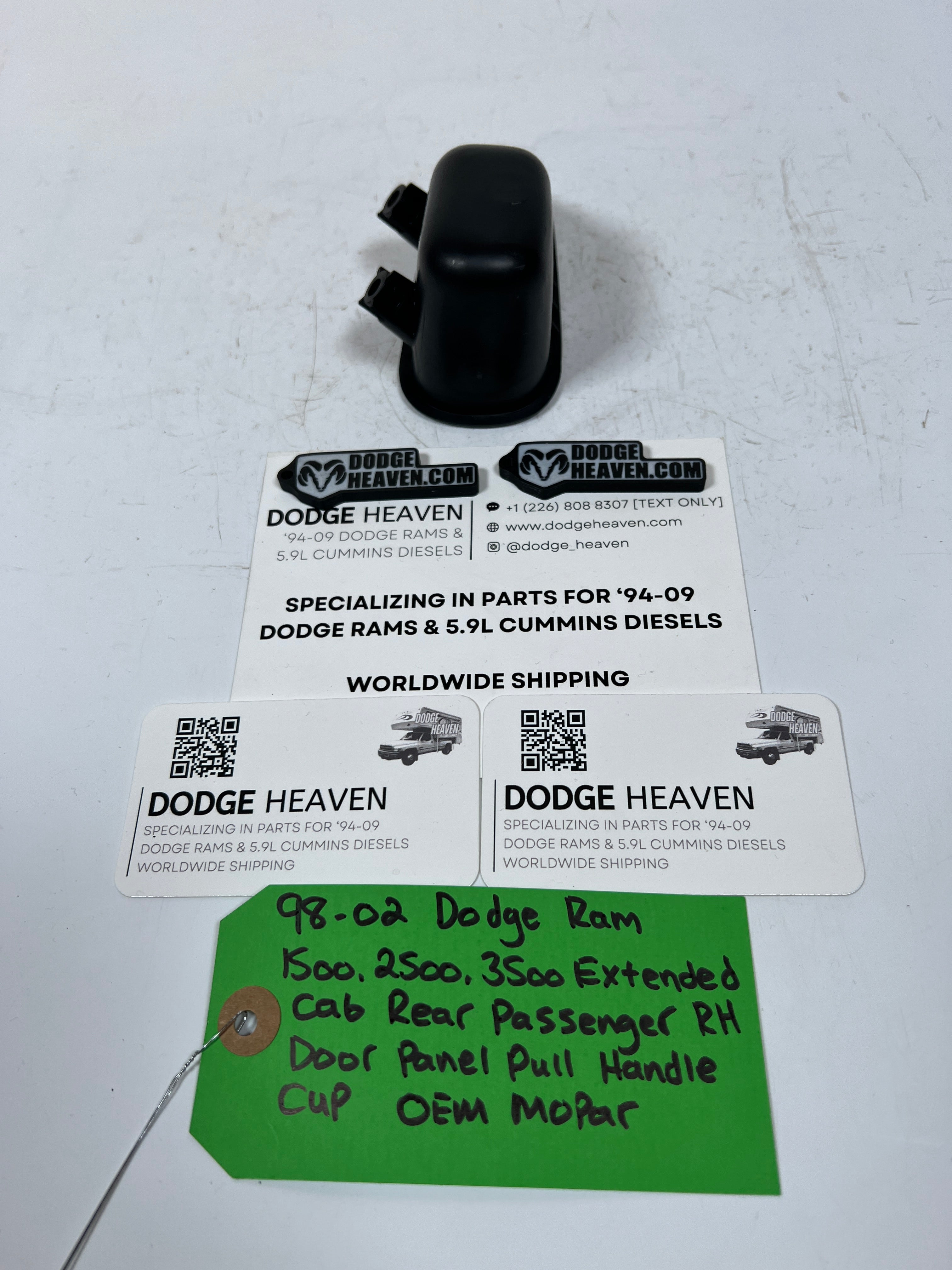 1998-2002 Dodge Ram Extended Cab Rear Passenger Door Panel Pull Handle Cup