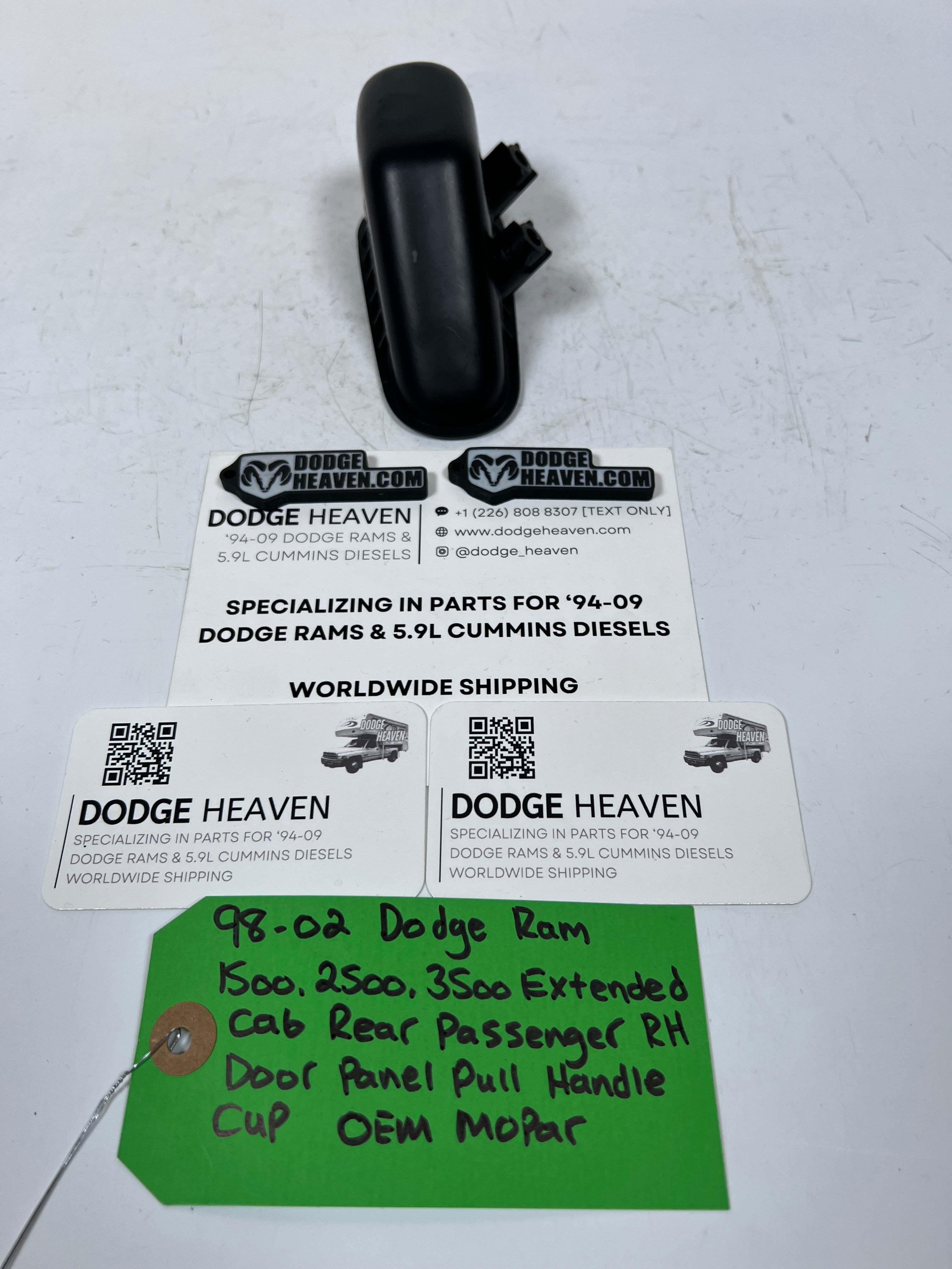 1998-2002 Dodge Ram Extended Cab Rear Passenger Door Panel Pull Handle Cup