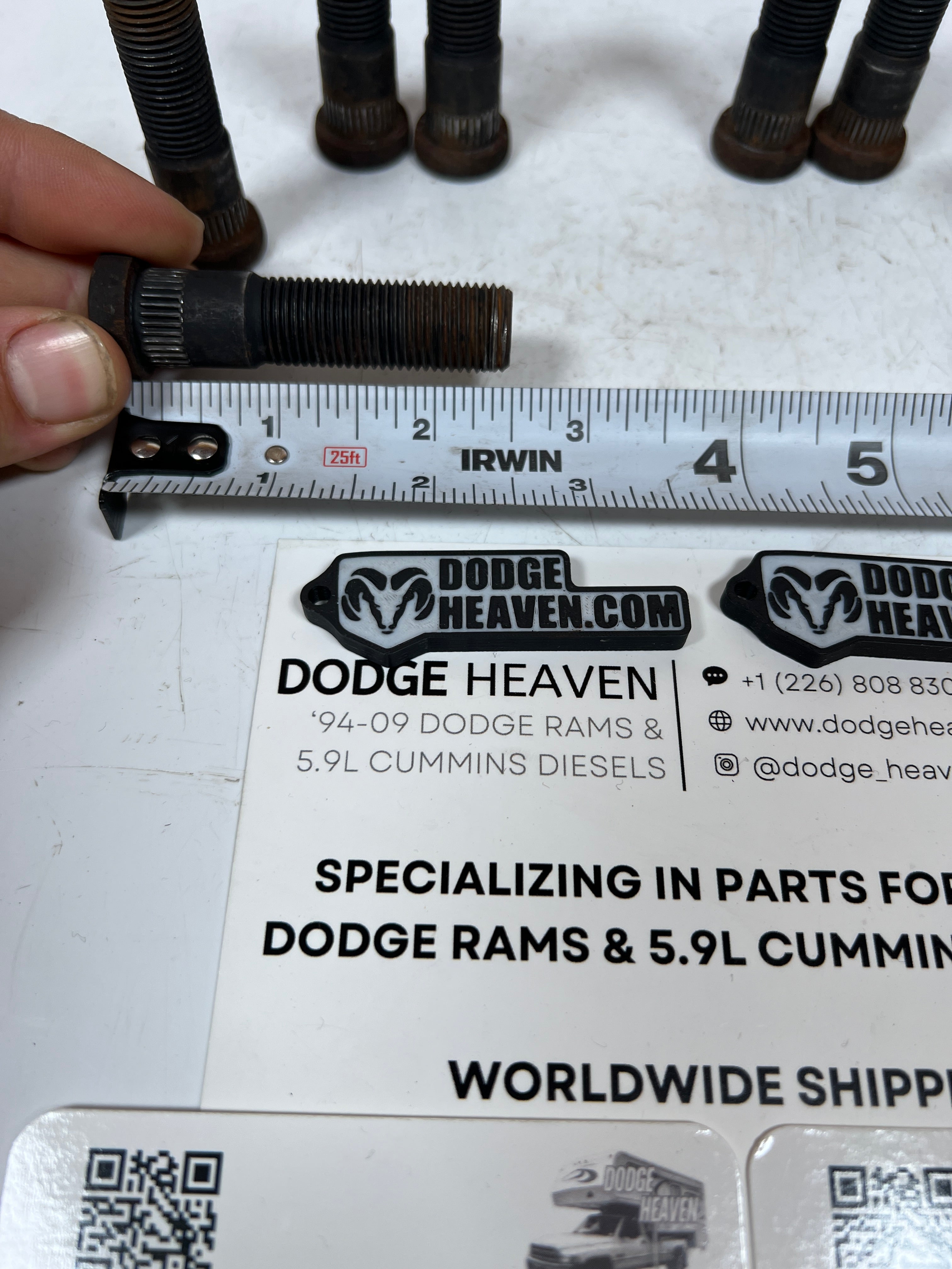 1994-1999 Dodge Ram 3500 Dually Front Rotor Wheel Studs QTY 8