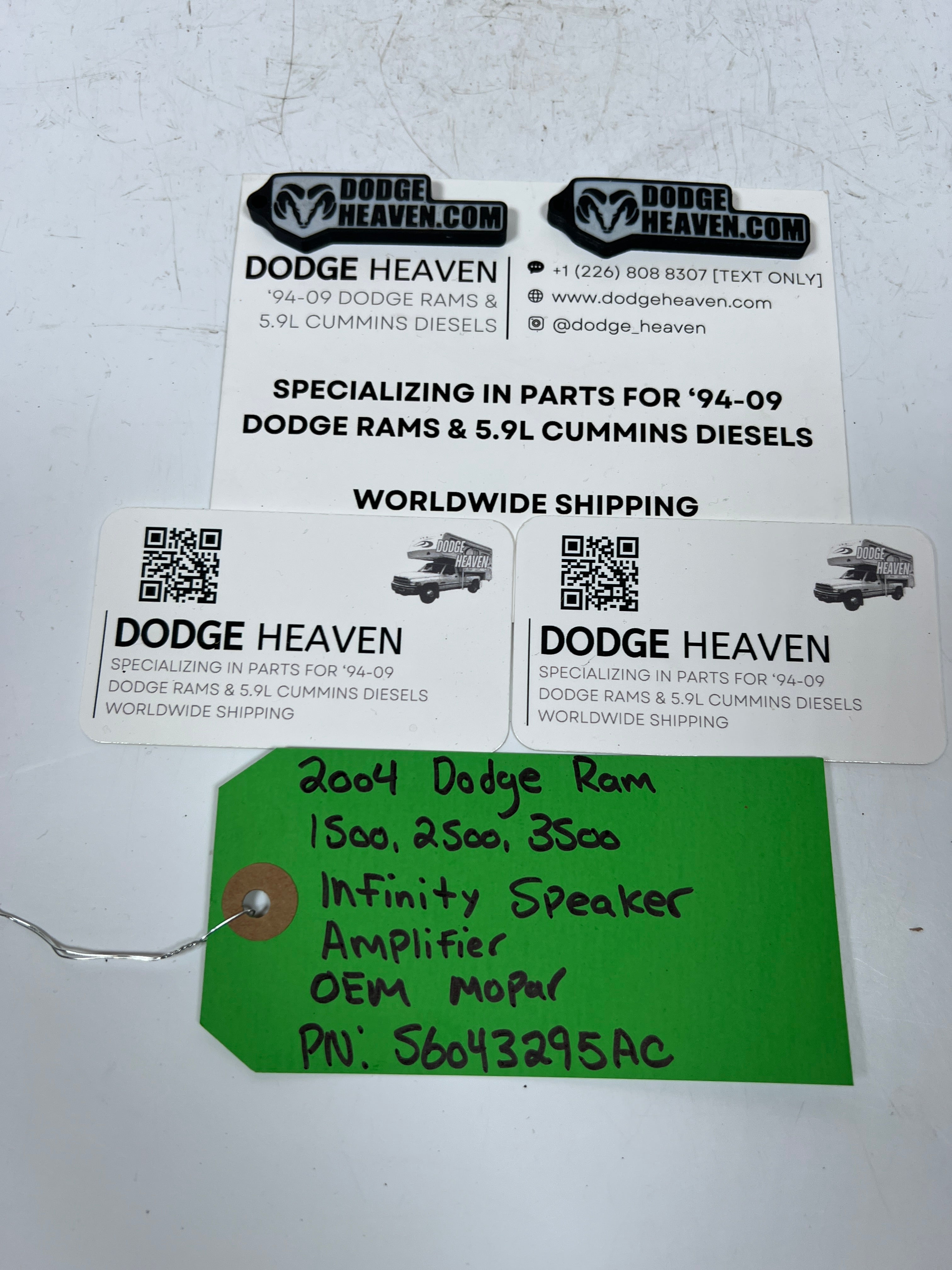 2004-2004 Dodge Ram Infinity Radio Speaker Amp / Amplifier 1500-3500