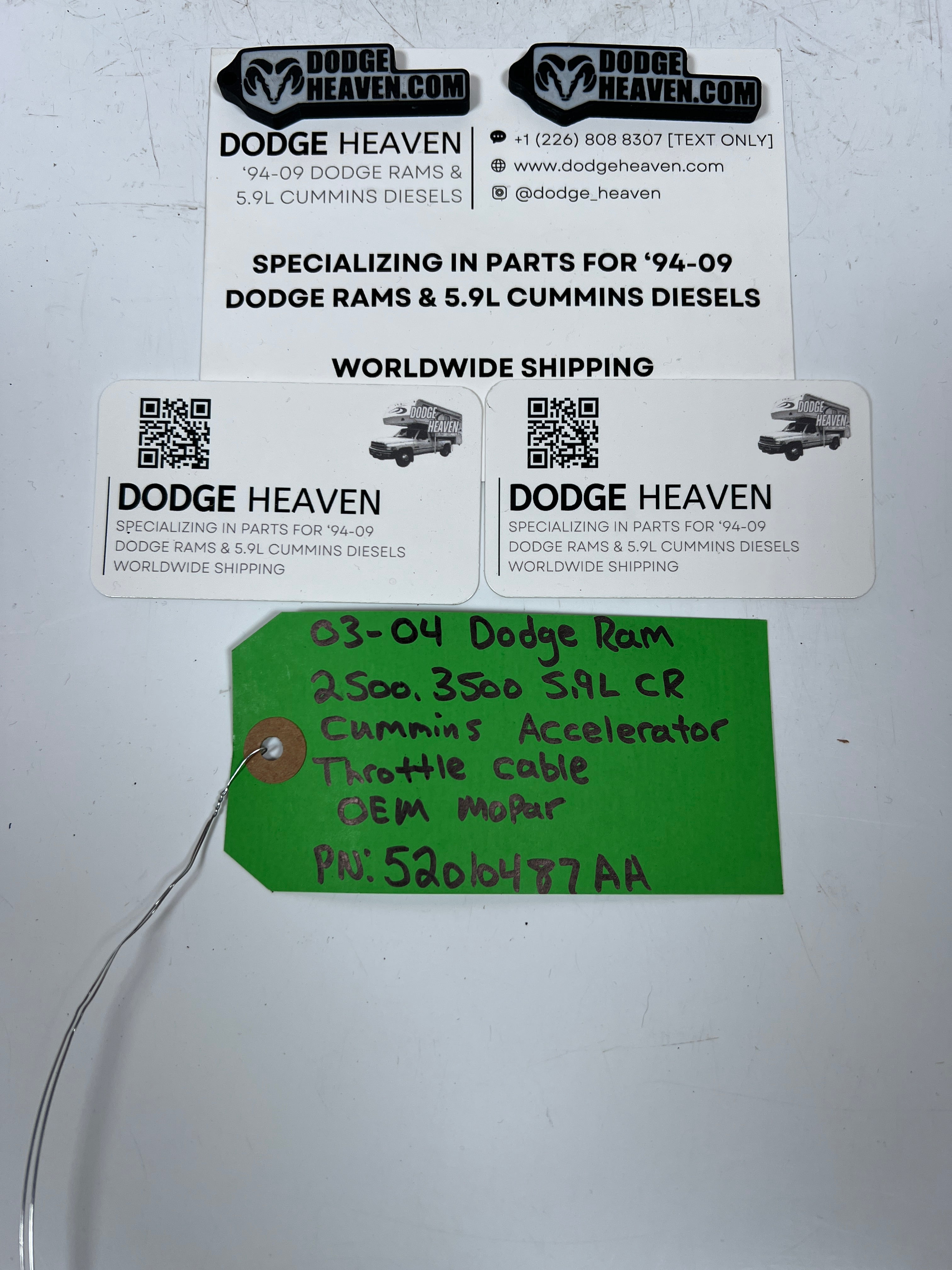 2003-2004 Dodge Ram 5.9L CR Cummins Accelerator Throttle Cable