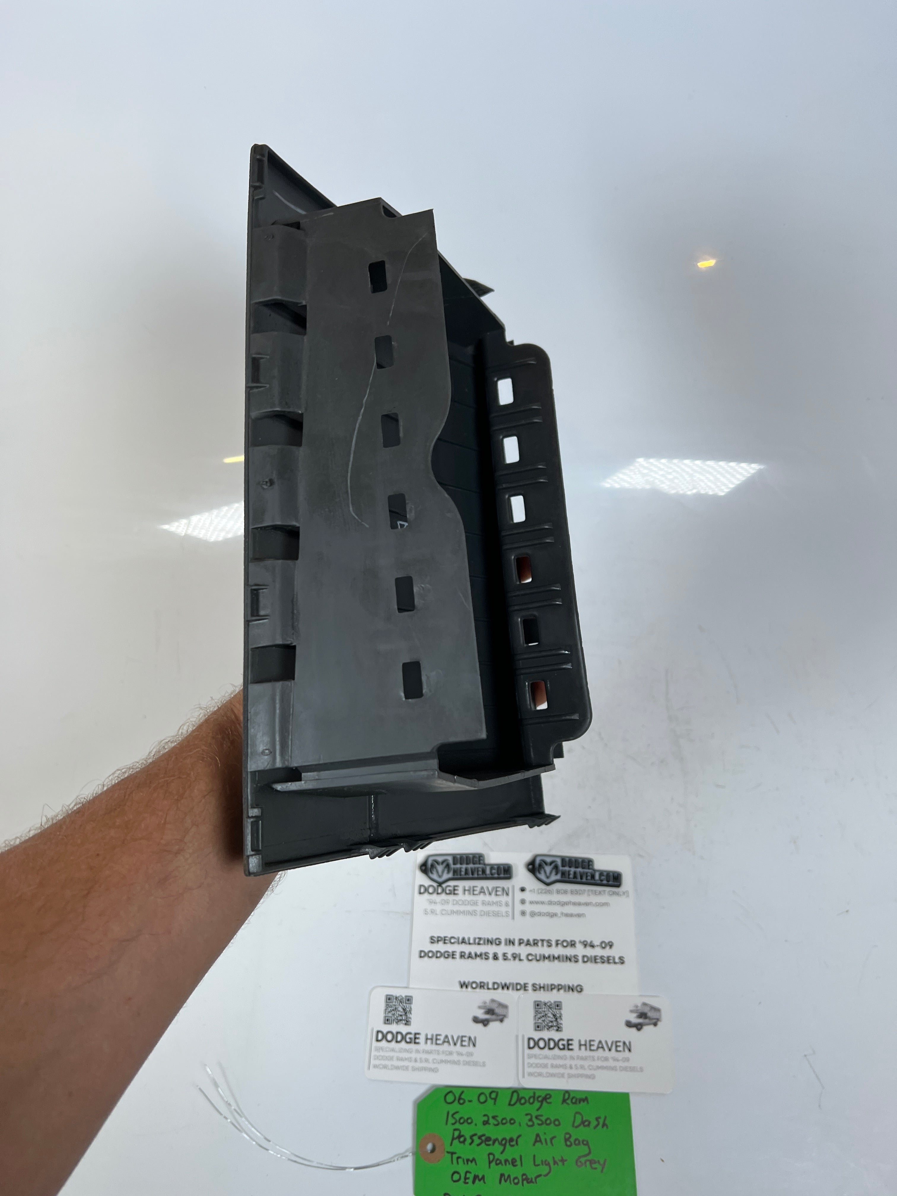 2006-2009 Dodge Ram Passenger Dash Trim Panel Cover Light Grey