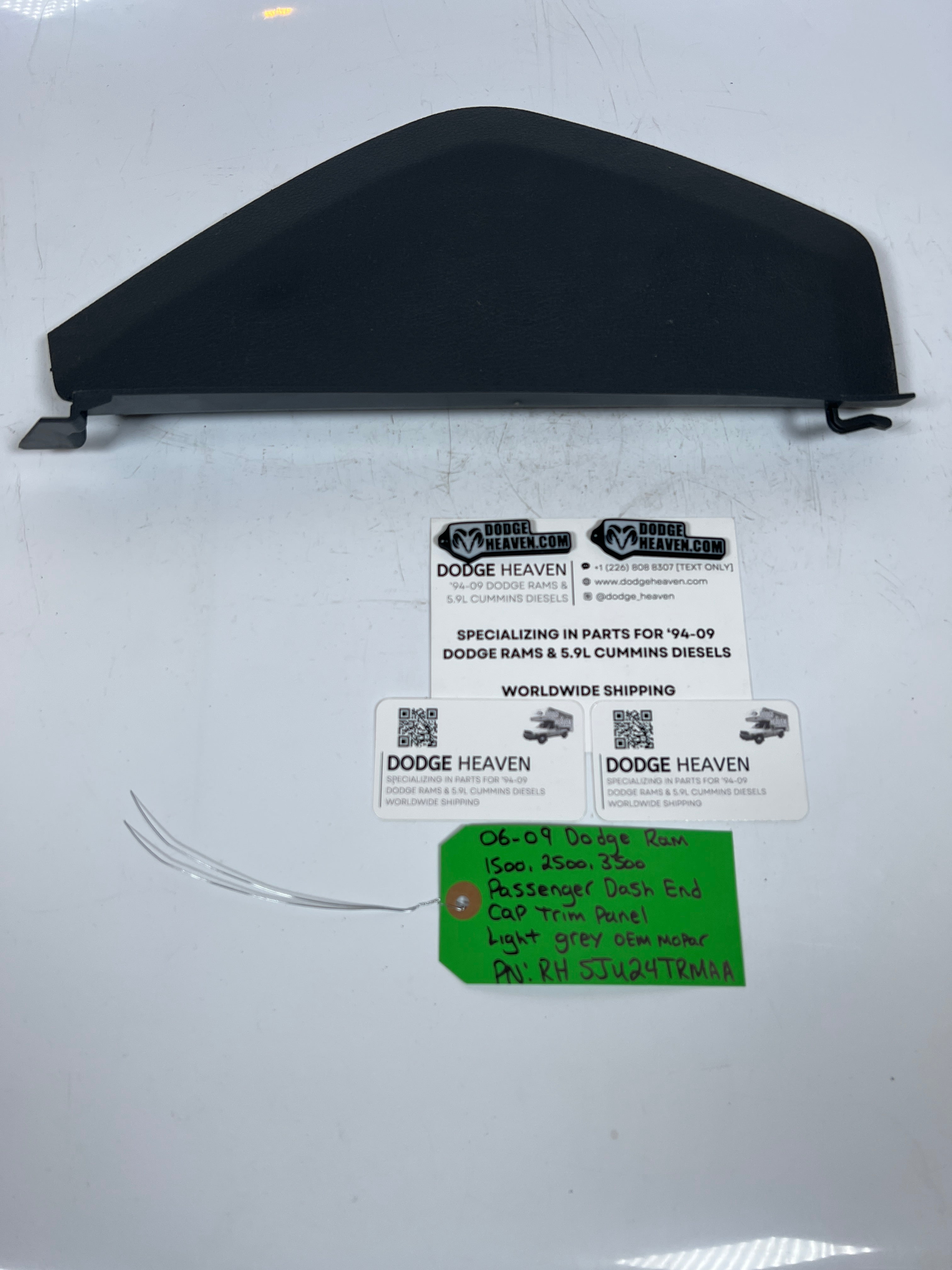 2006-2009 Dodge Ram 1500-3500 Passenger Dash End Cap Trim Panel Light Grey