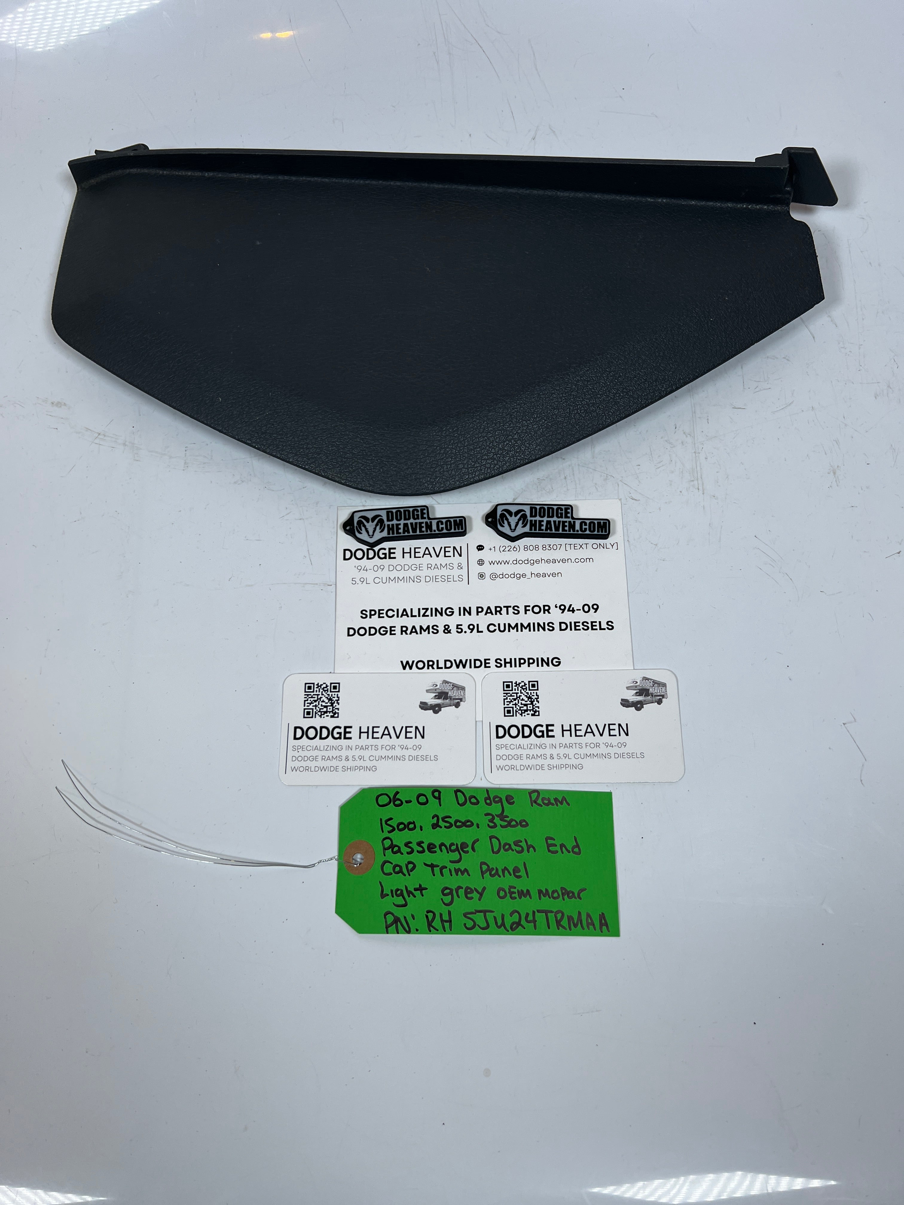 2006-2009 Dodge Ram 1500-3500 Passenger Dash End Cap Trim Panel Light Grey