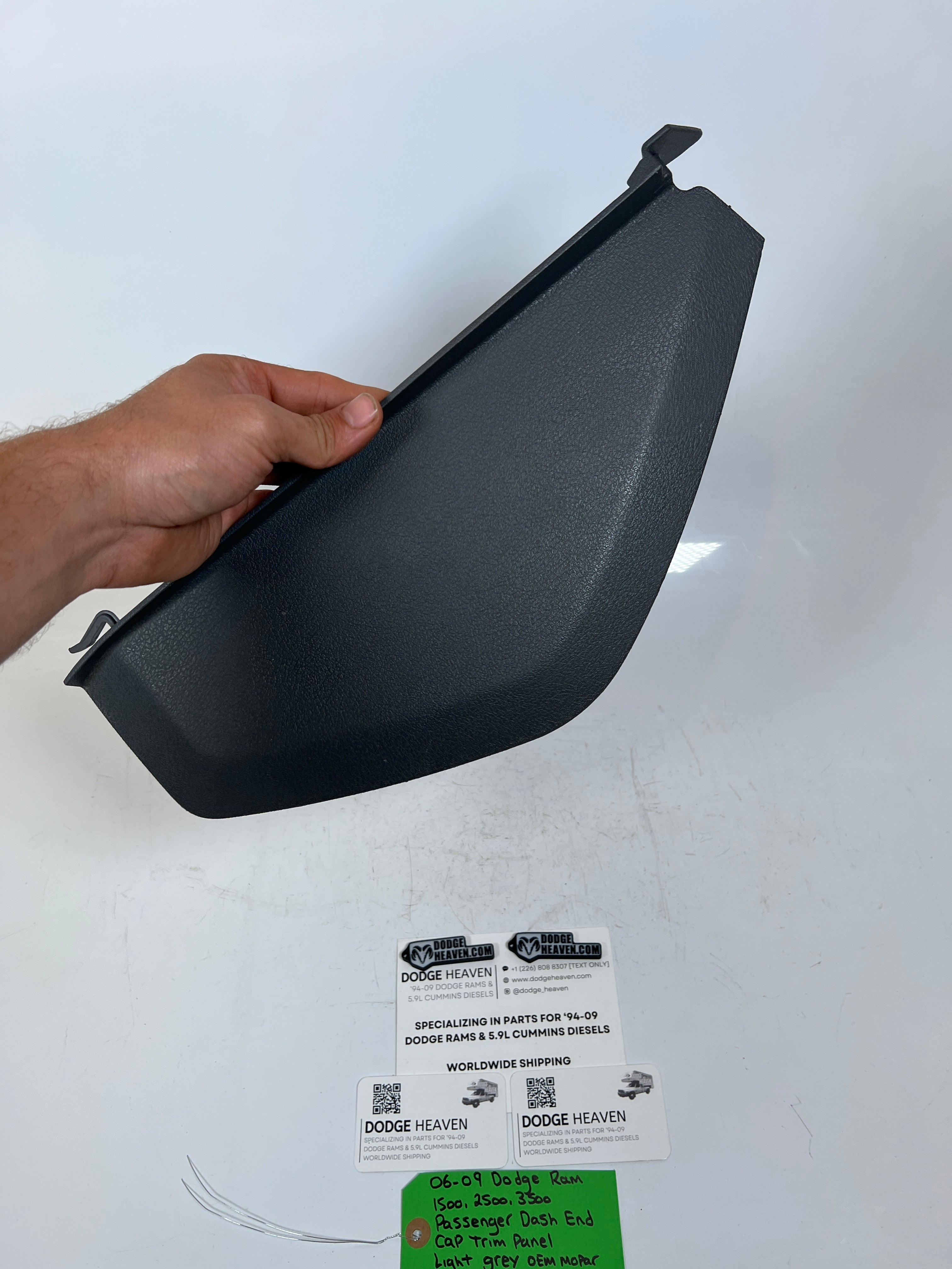 2006-2009 Dodge Ram 1500-3500 Passenger Dash End Cap Trim Panel Light Grey
