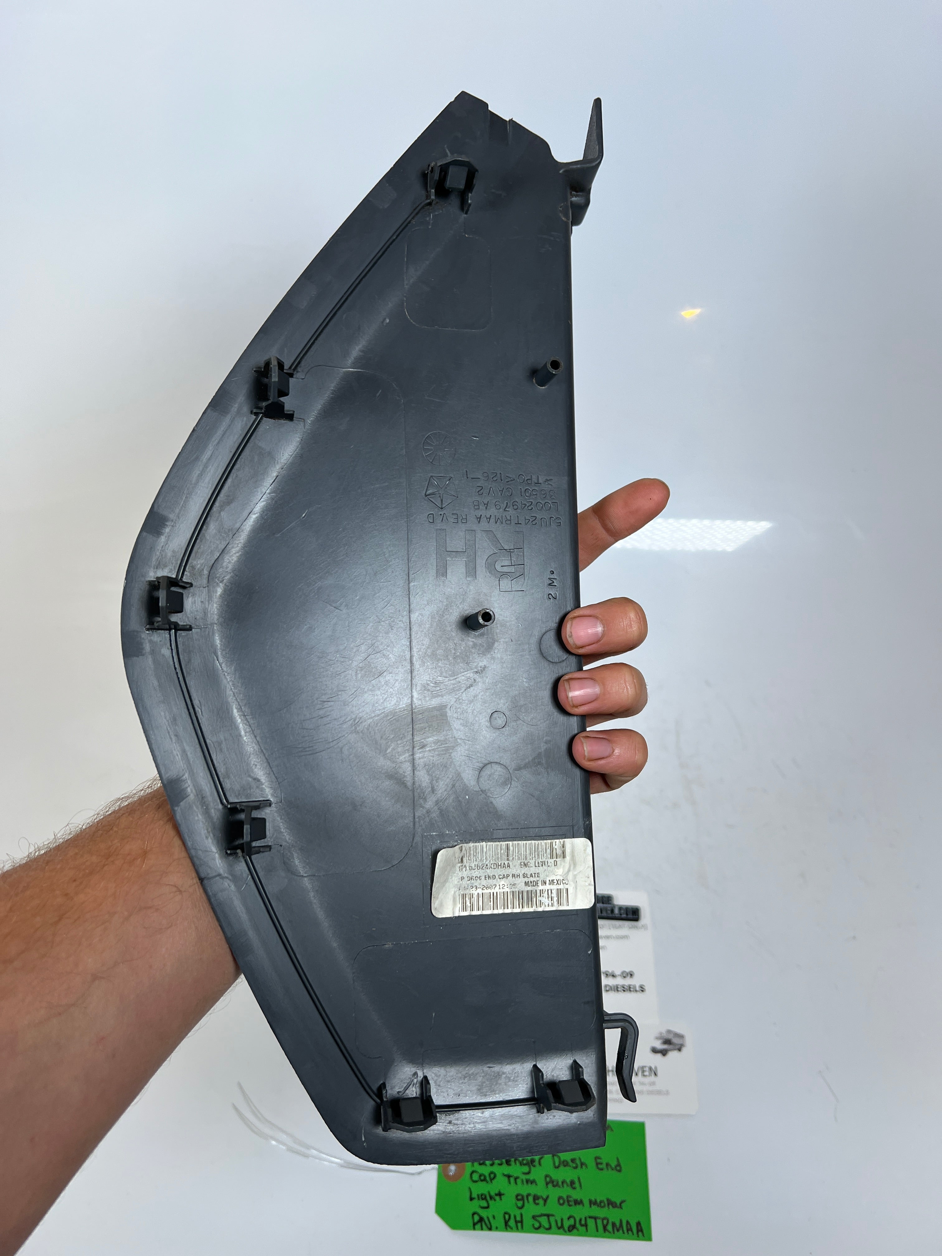 2006-2009 Dodge Ram 1500-3500 Passenger Dash End Cap Trim Panel Light Grey