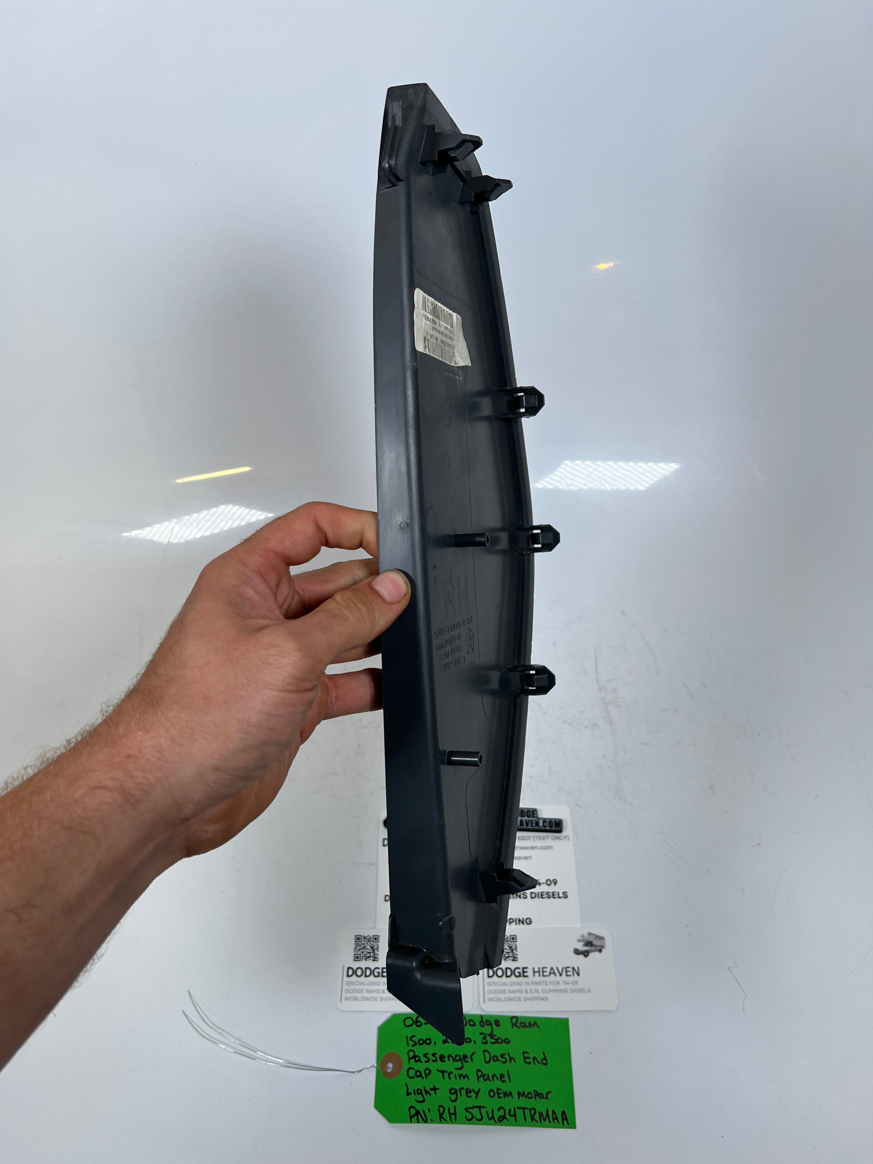 2006-2009 Dodge Ram 1500-3500 Passenger Dash End Cap Trim Panel Light Grey