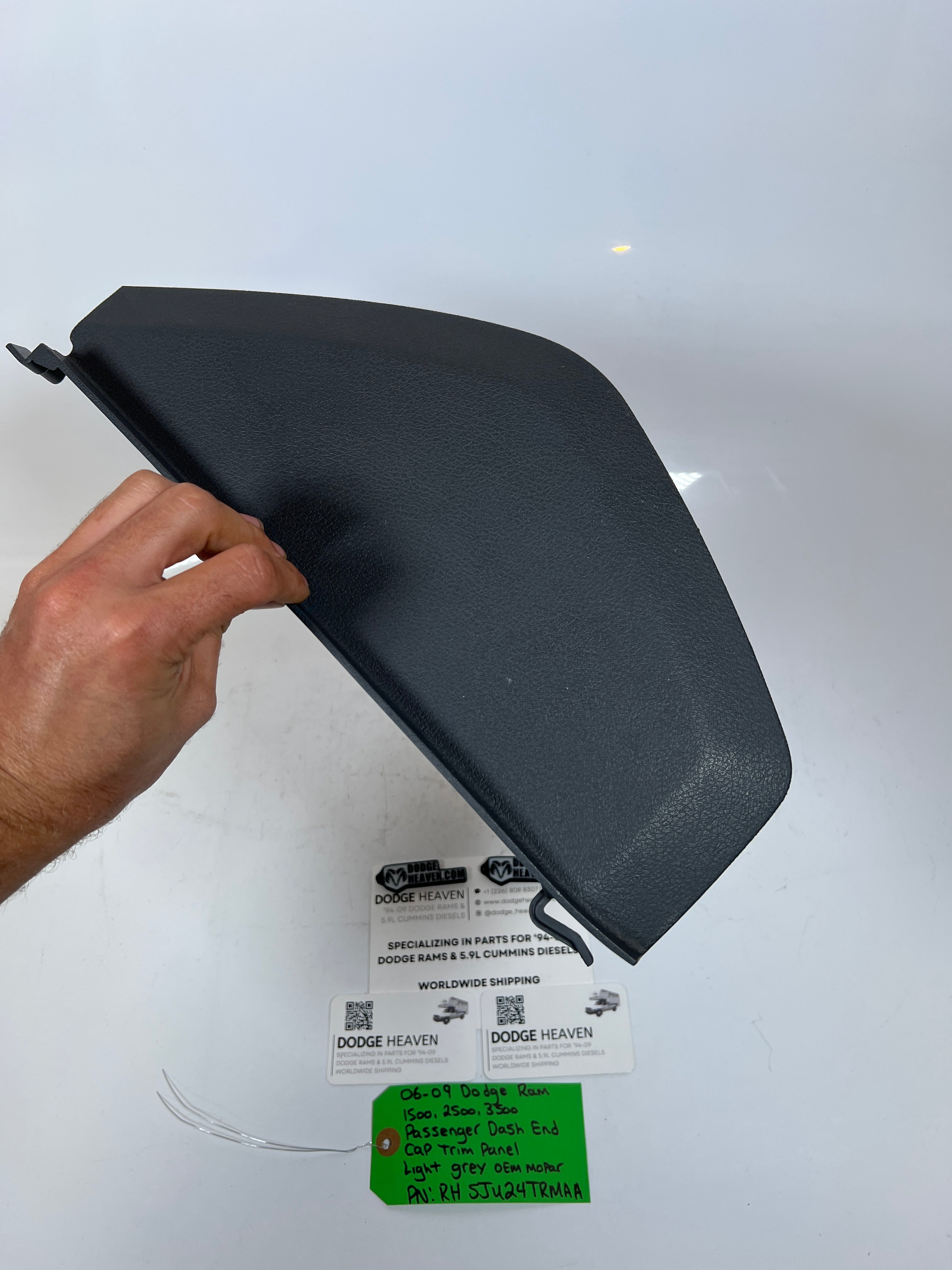 2006-2009 Dodge Ram 1500-3500 Passenger Dash End Cap Trim Panel Light Grey