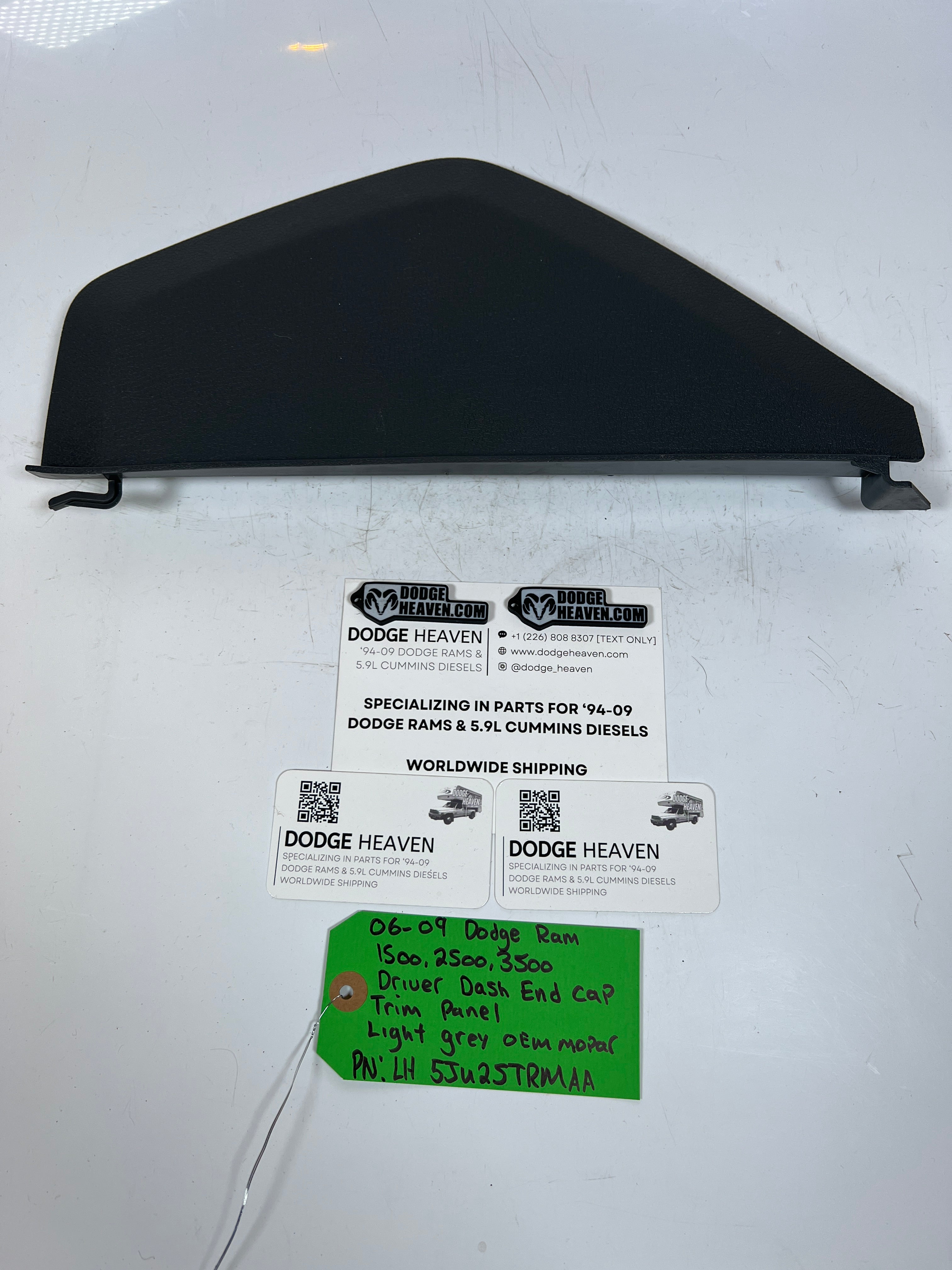 2006-2009 Dodge Ram 1500-3500 Driver LH Dash End Cap Trim Panel Light Grey