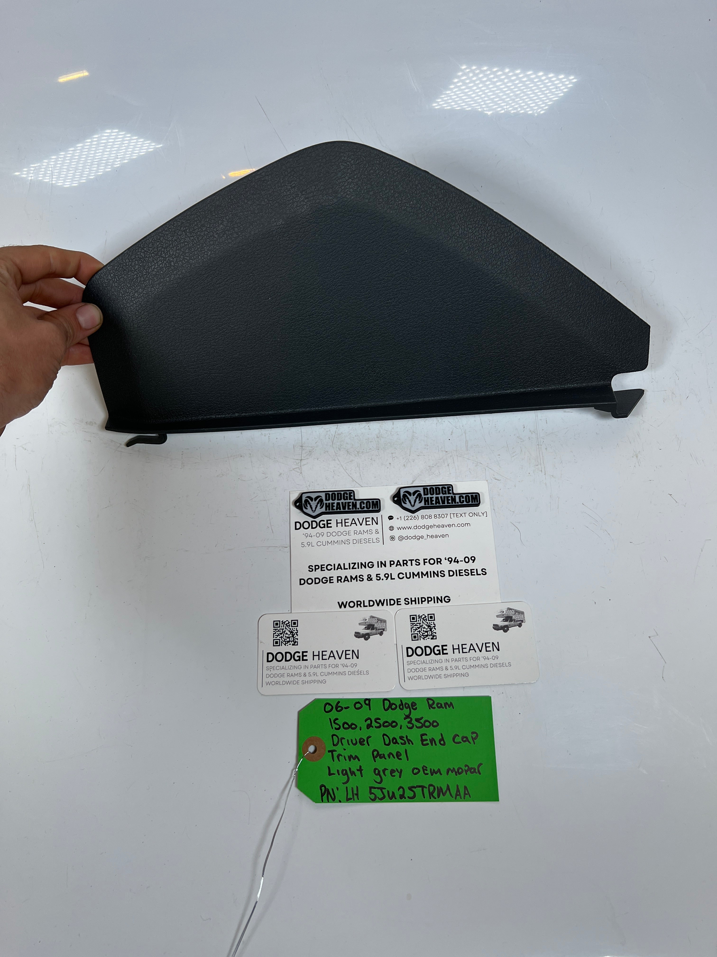 2006-2009 Dodge Ram 1500-3500 Driver LH Dash End Cap Trim Panel Light Grey