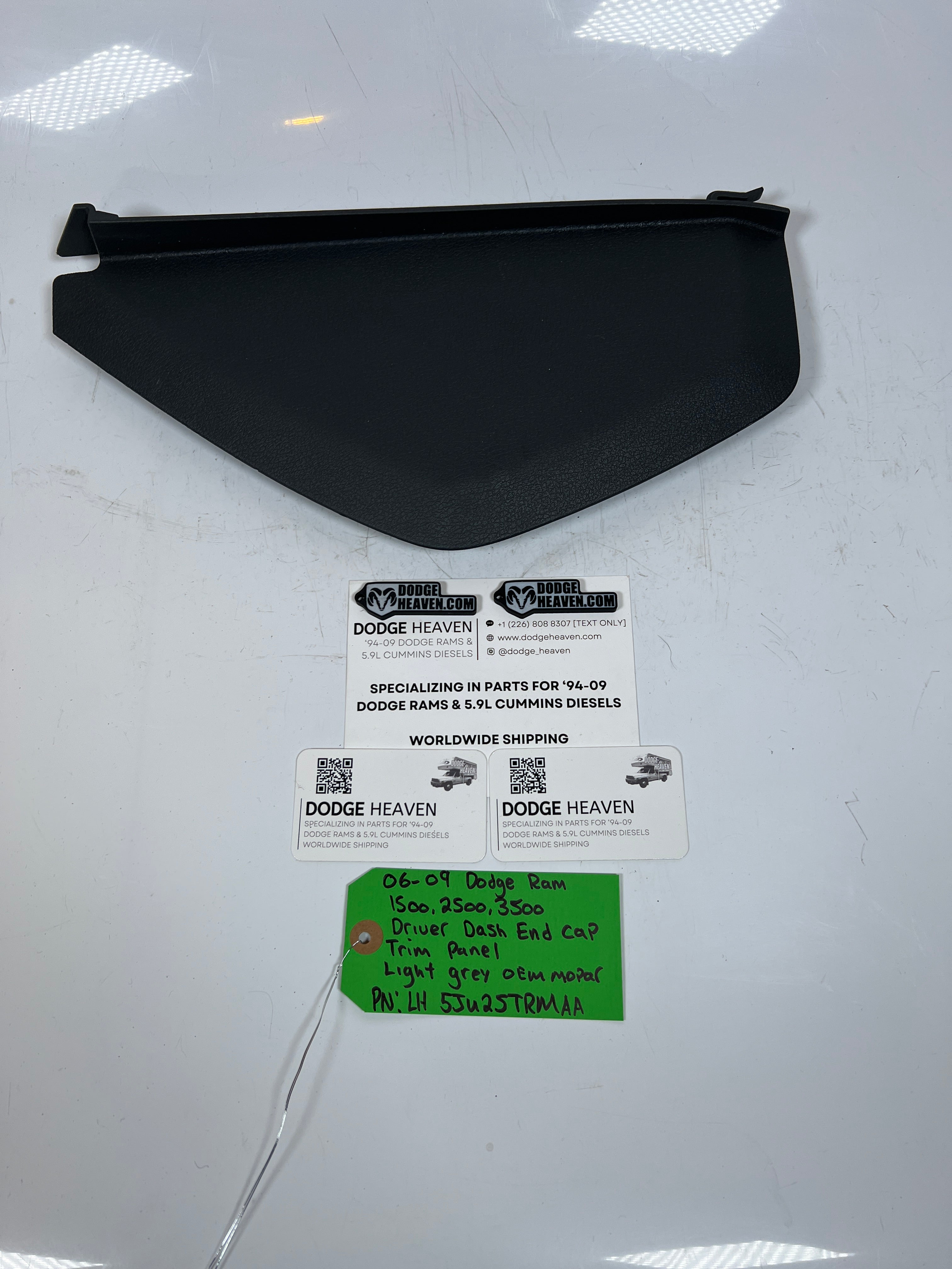 2006-2009 Dodge Ram 1500-3500 Driver LH Dash End Cap Trim Panel Light Grey