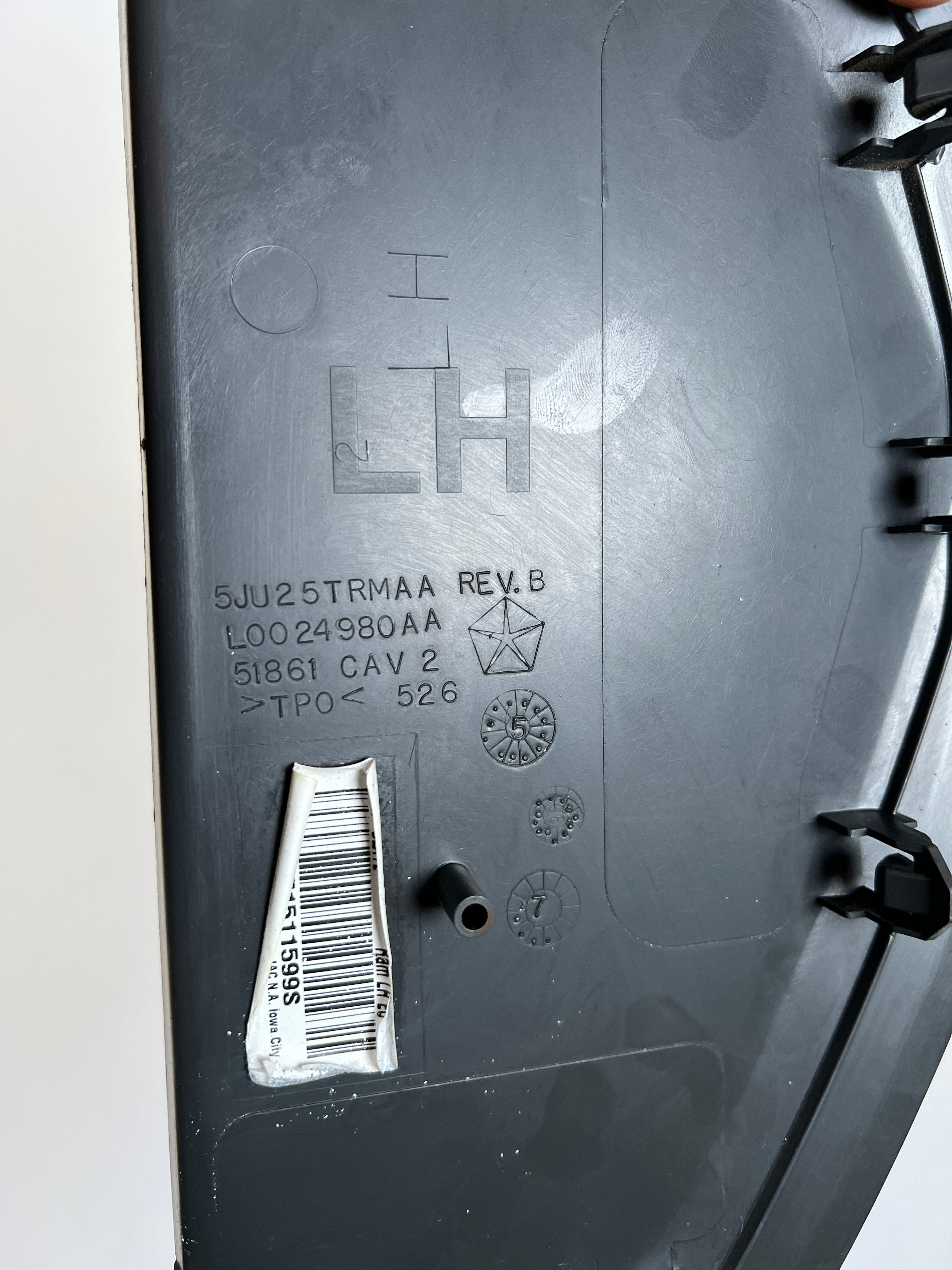 2006-2009 Dodge Ram 1500-3500 Driver LH Dash End Cap Trim Panel Light Grey