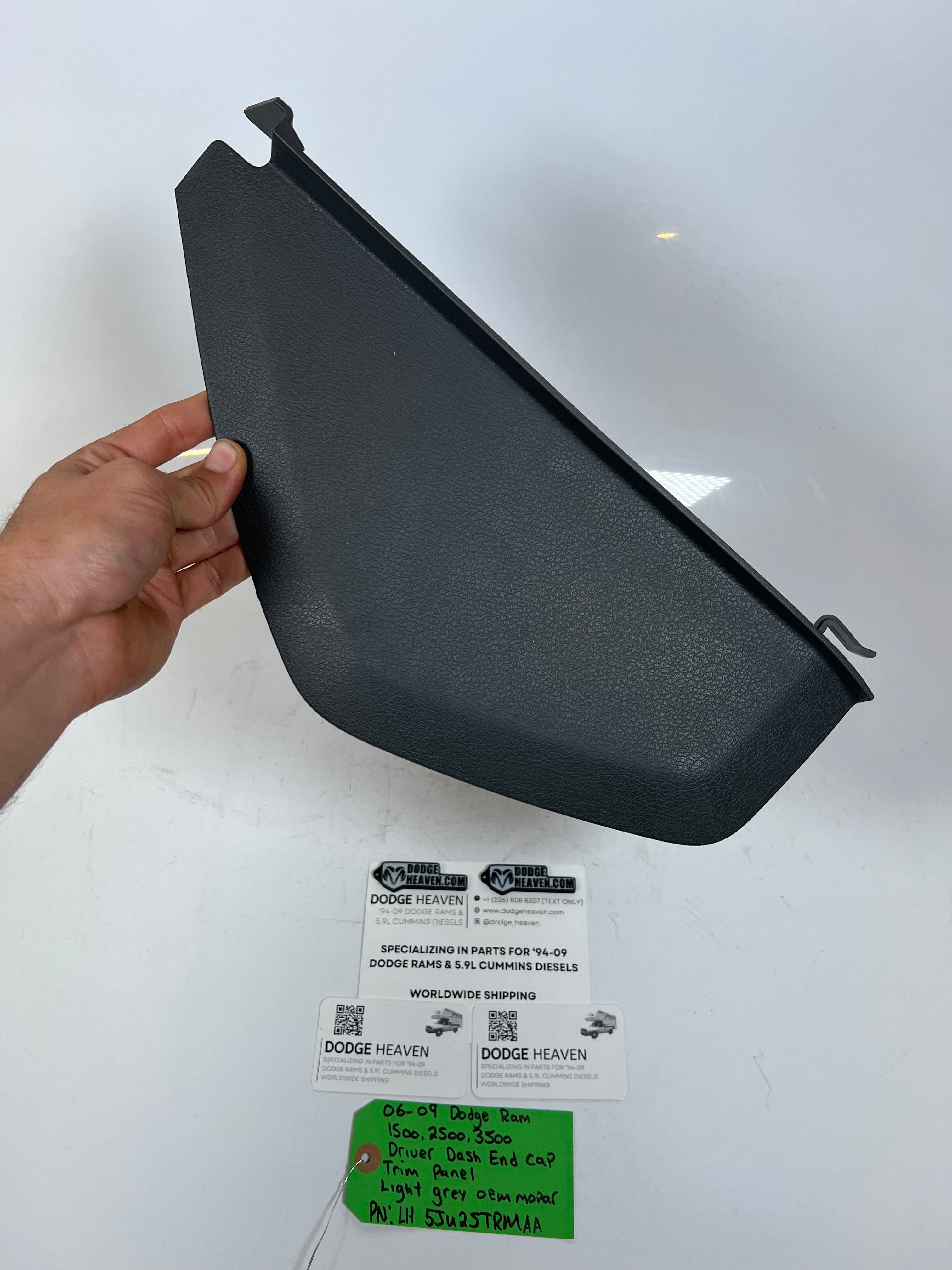 2006-2009 Dodge Ram 1500-3500 Driver LH Dash End Cap Trim Panel Light Grey