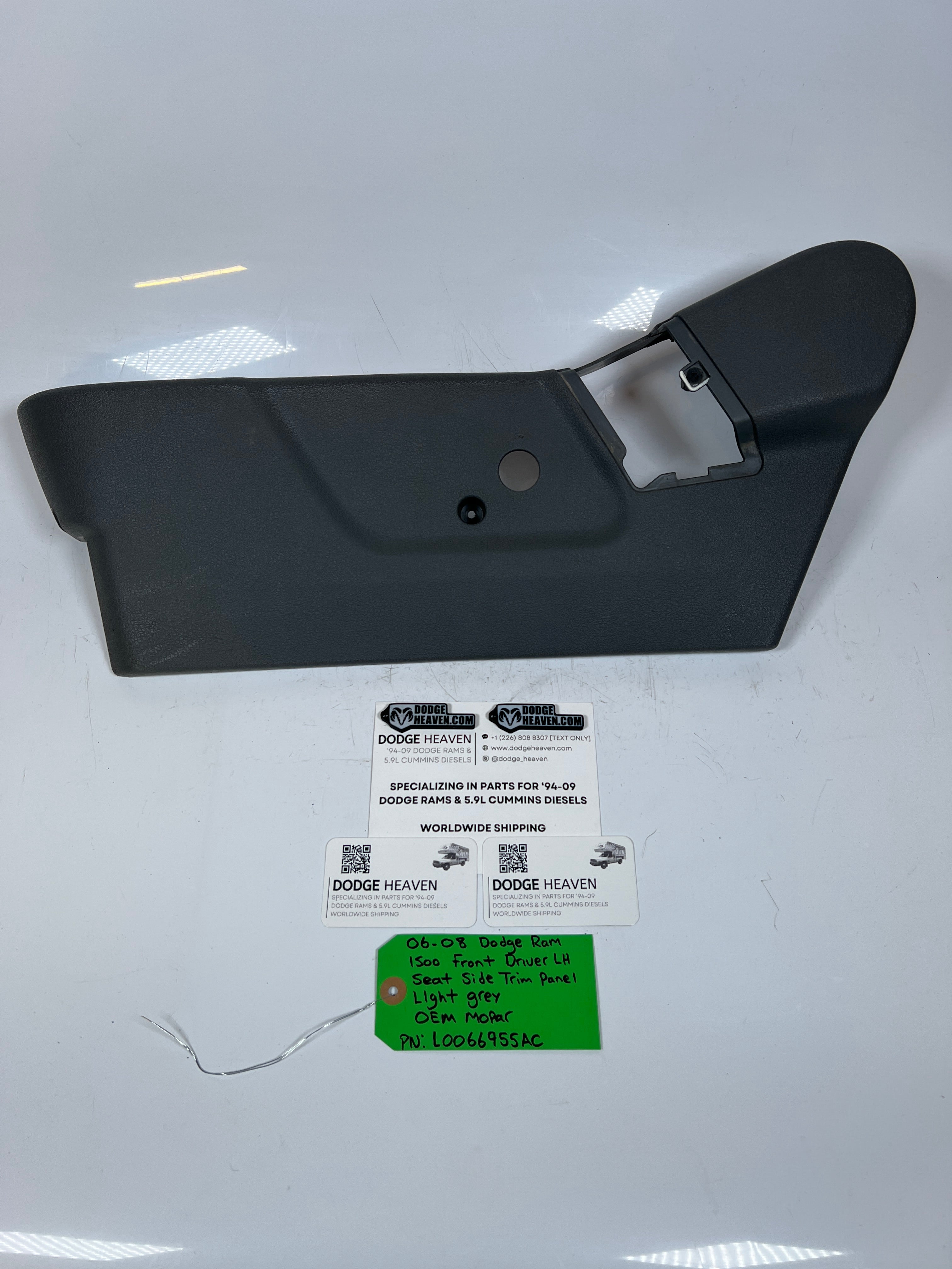 2006-2008 Dodge Ram 1500 Front Driver LH Seat Side Trim Panel Light Grey