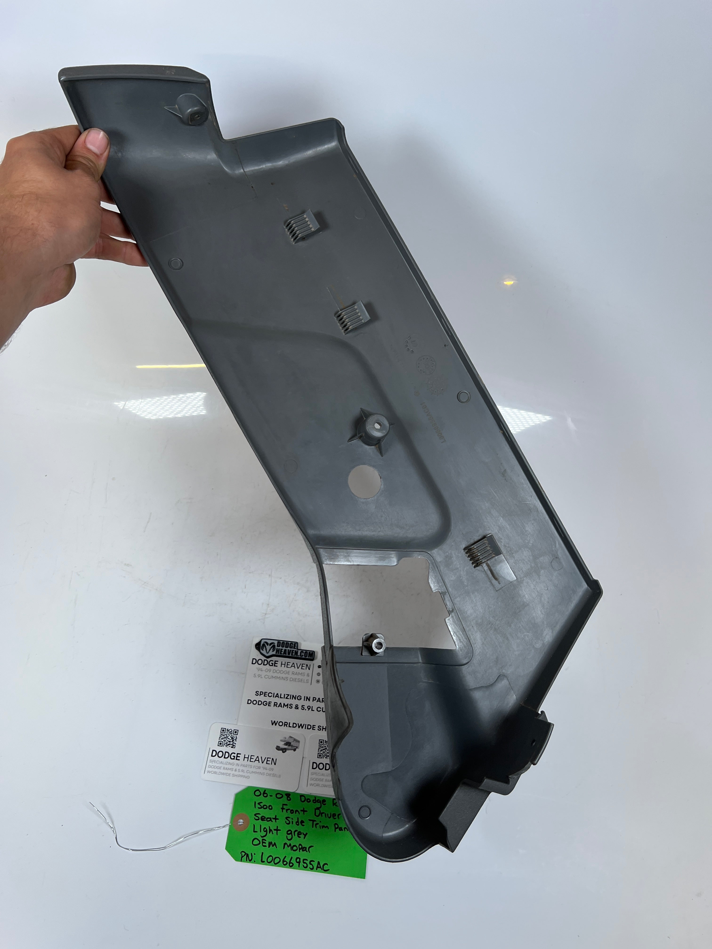 2006-2008 Dodge Ram 1500 Front Driver LH Seat Side Trim Panel Light Grey