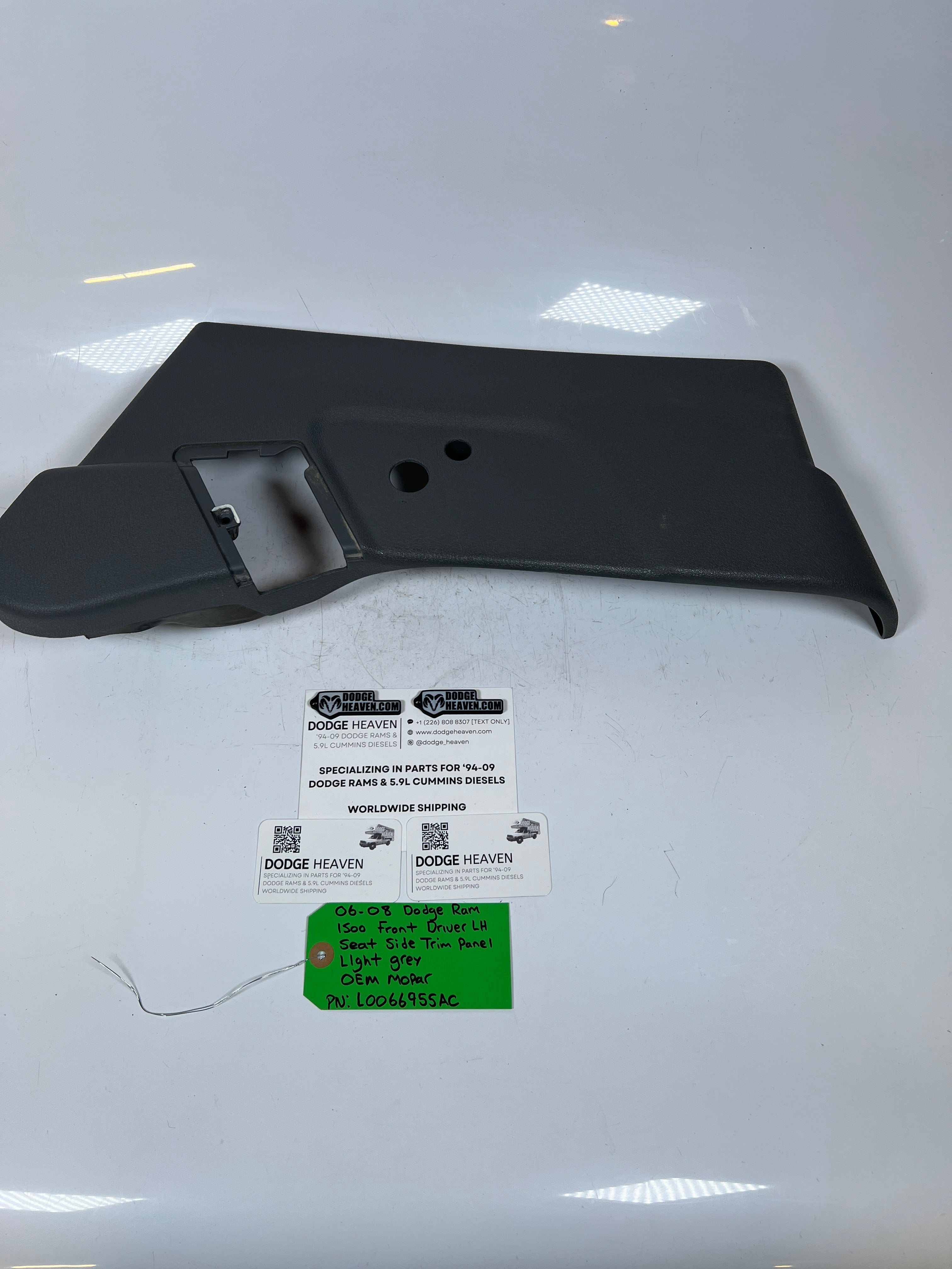 2006-2008 Dodge Ram 1500 Front Driver LH Seat Side Trim Panel Light Grey