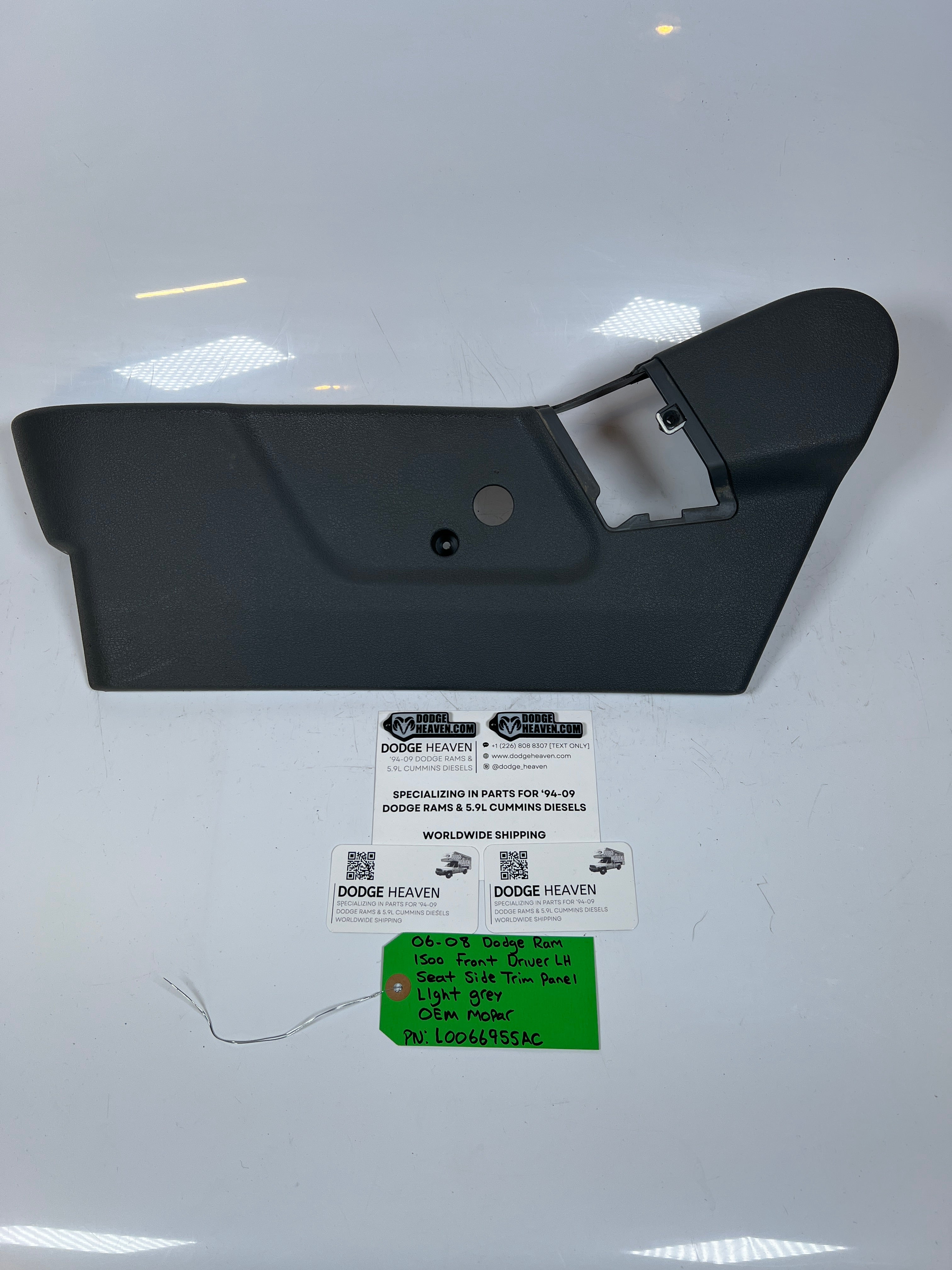 2006-2008 Dodge Ram 1500 Front Driver LH Seat Side Trim Panel Light Grey