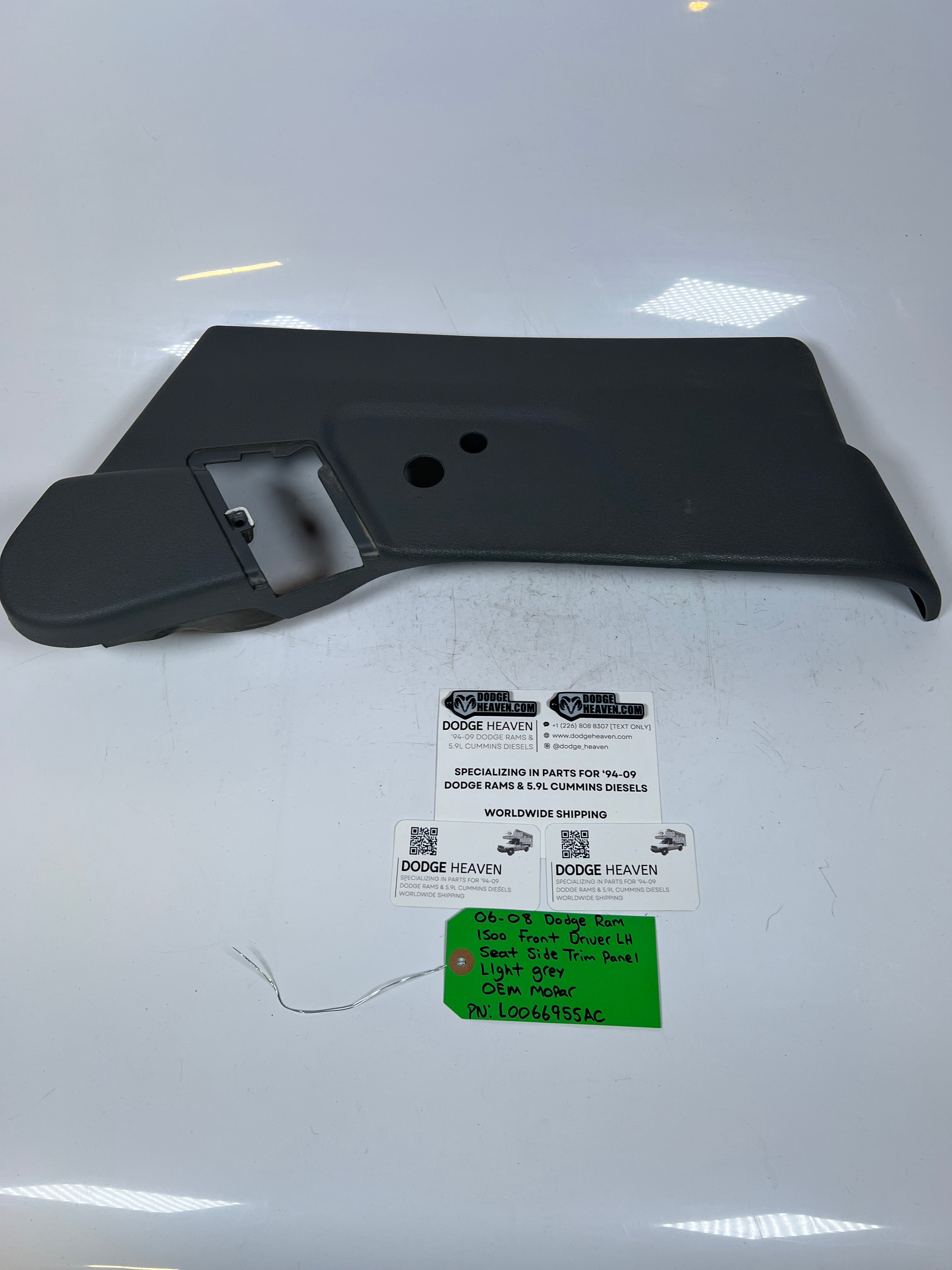 2006-2008 Dodge Ram 1500 Front Driver LH Seat Side Trim Panel Light Grey