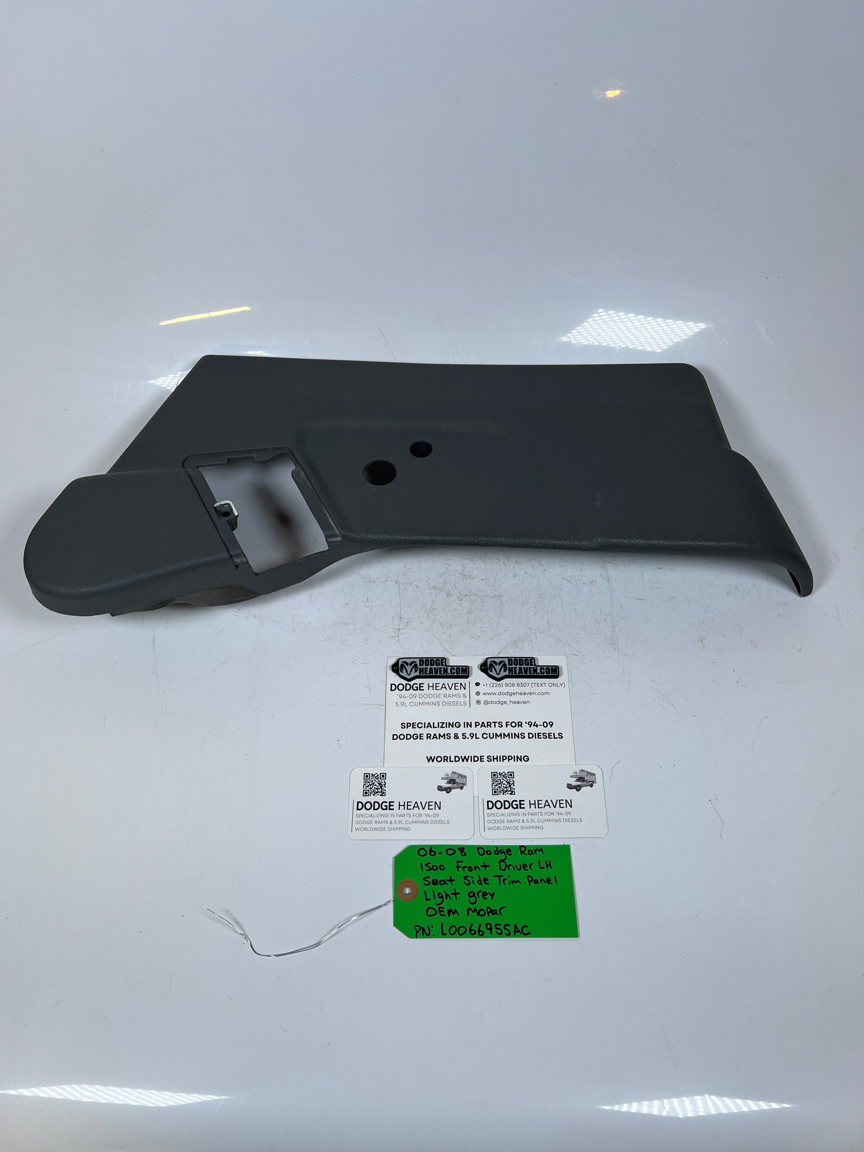 2006-2008 Dodge Ram 1500 Front Driver LH Seat Side Trim Panel Light Grey