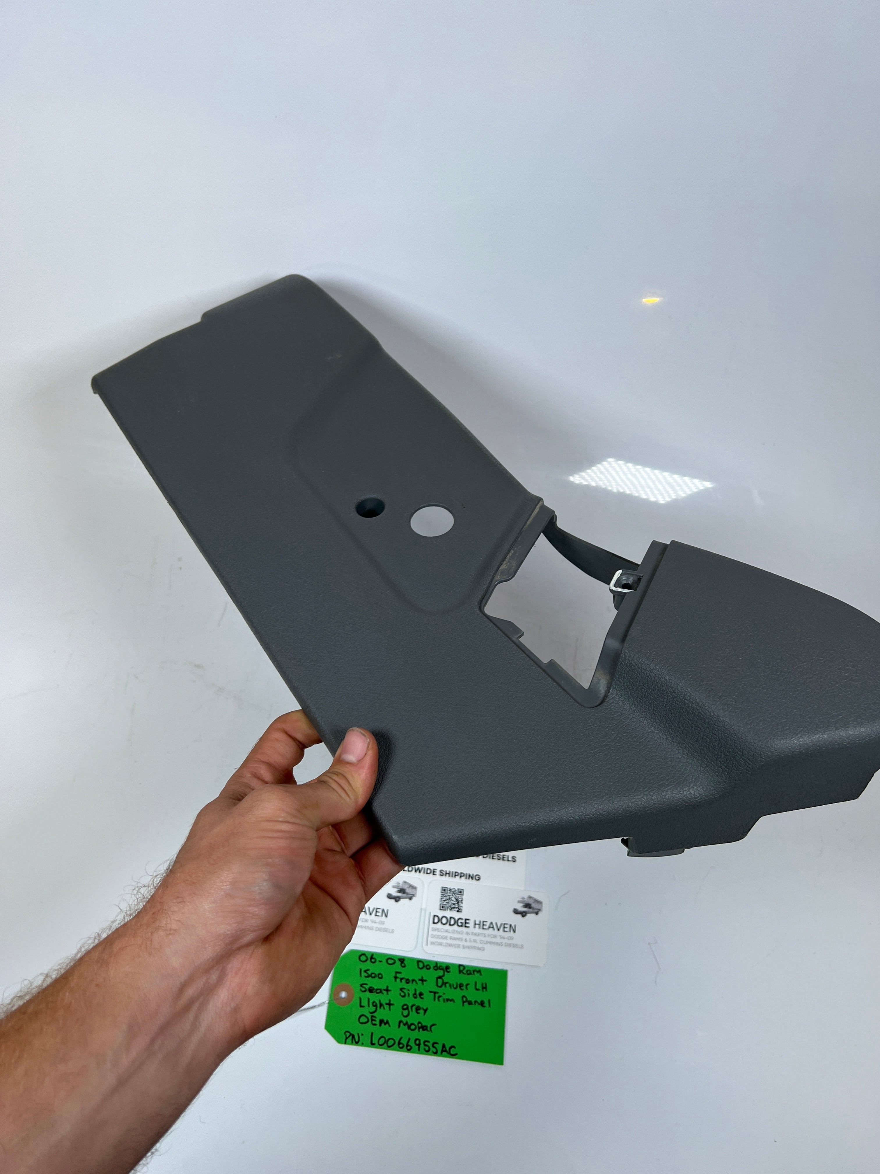 2006-2008 Dodge Ram 1500 Front Driver LH Seat Side Trim Panel Light Grey