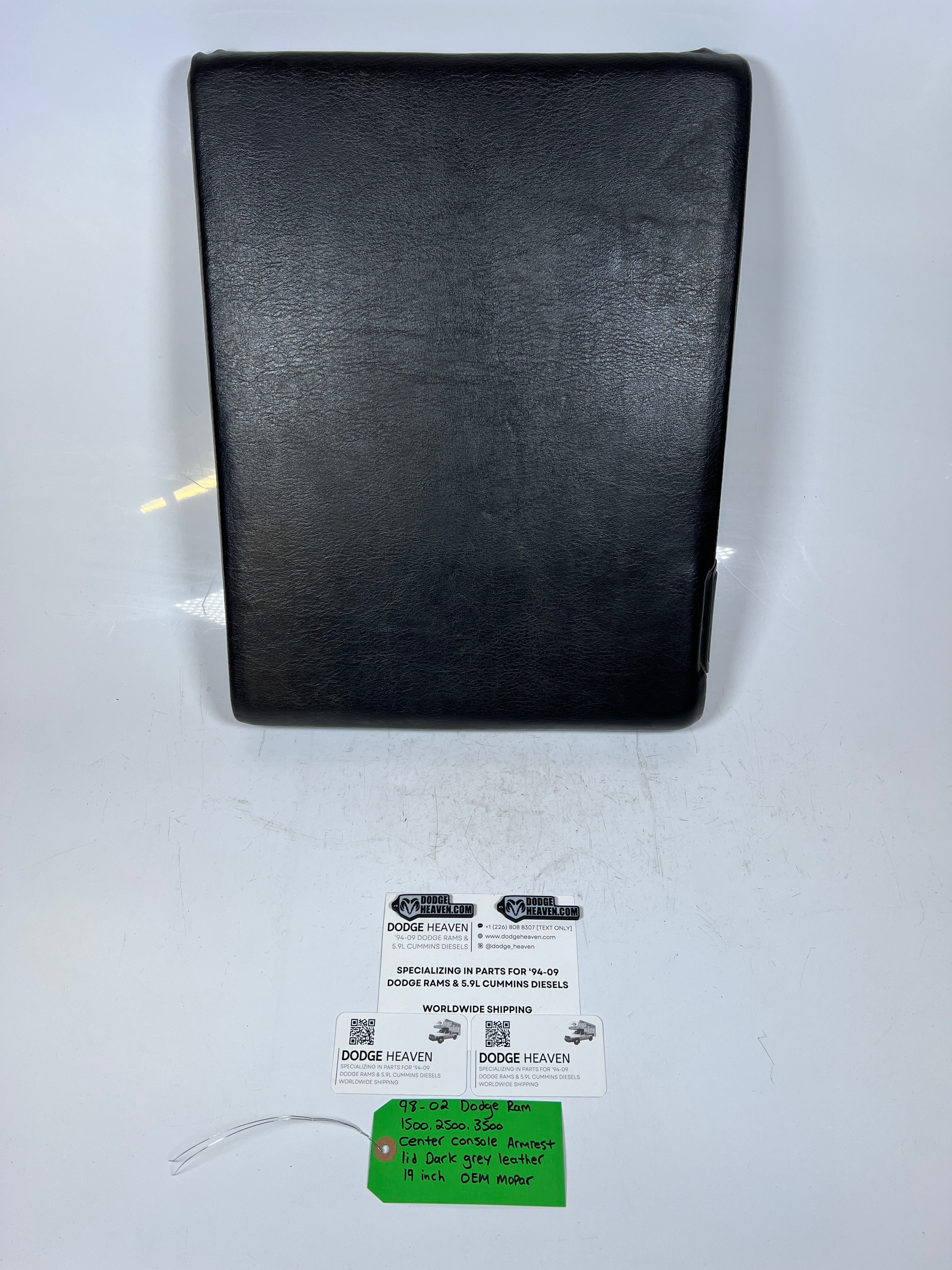 1998-2002 Dodge Ram Center Console Arm Rest Lid Dark Grey 19 Inch