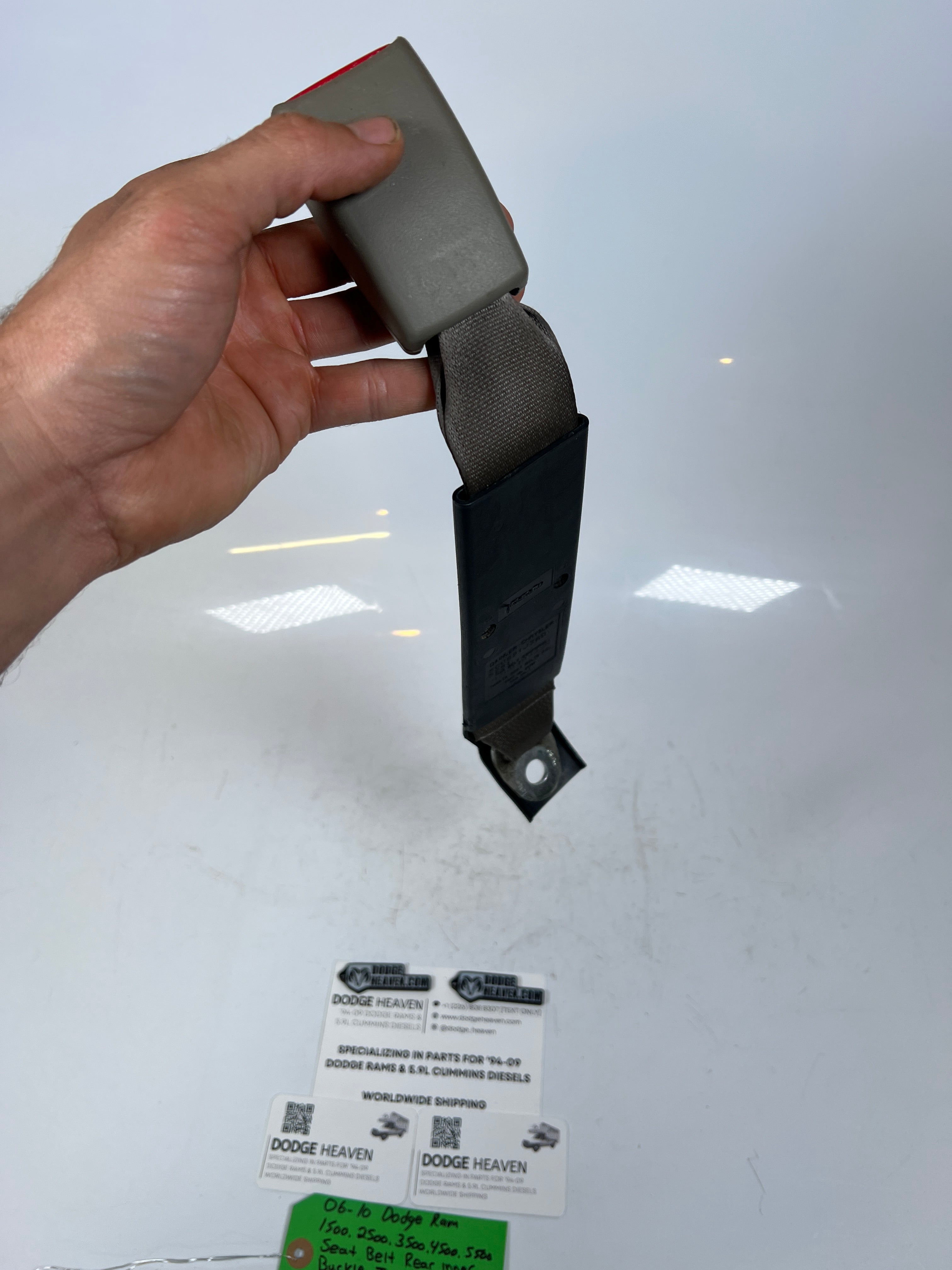 2006-2010 Dodge Ram Seat Belt Seatbelt Rear Inner Buckle Tan