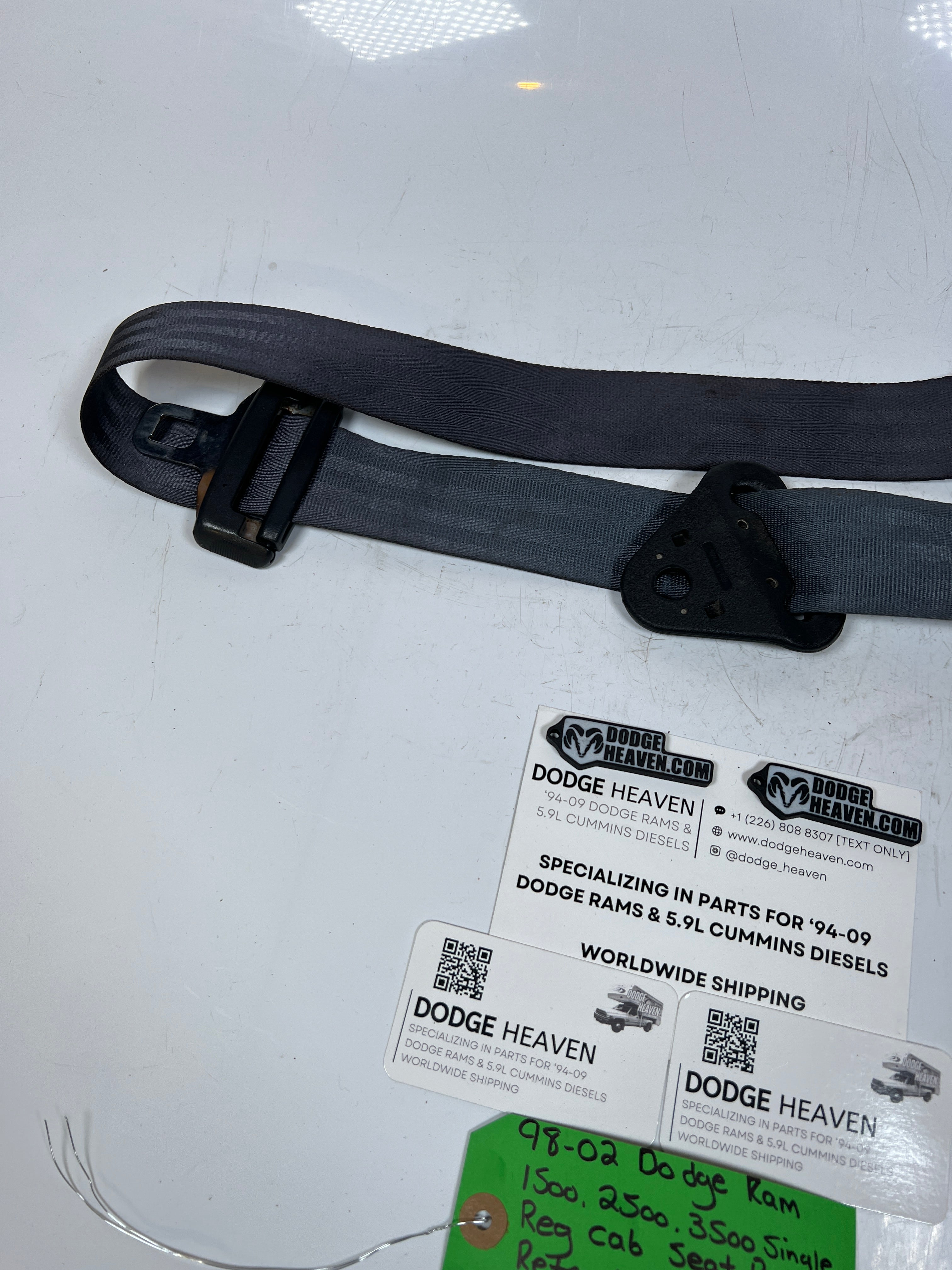 1998-2002 Dodge Ram Single Cab Seat Belt Retractor Driver LH Dark Grey