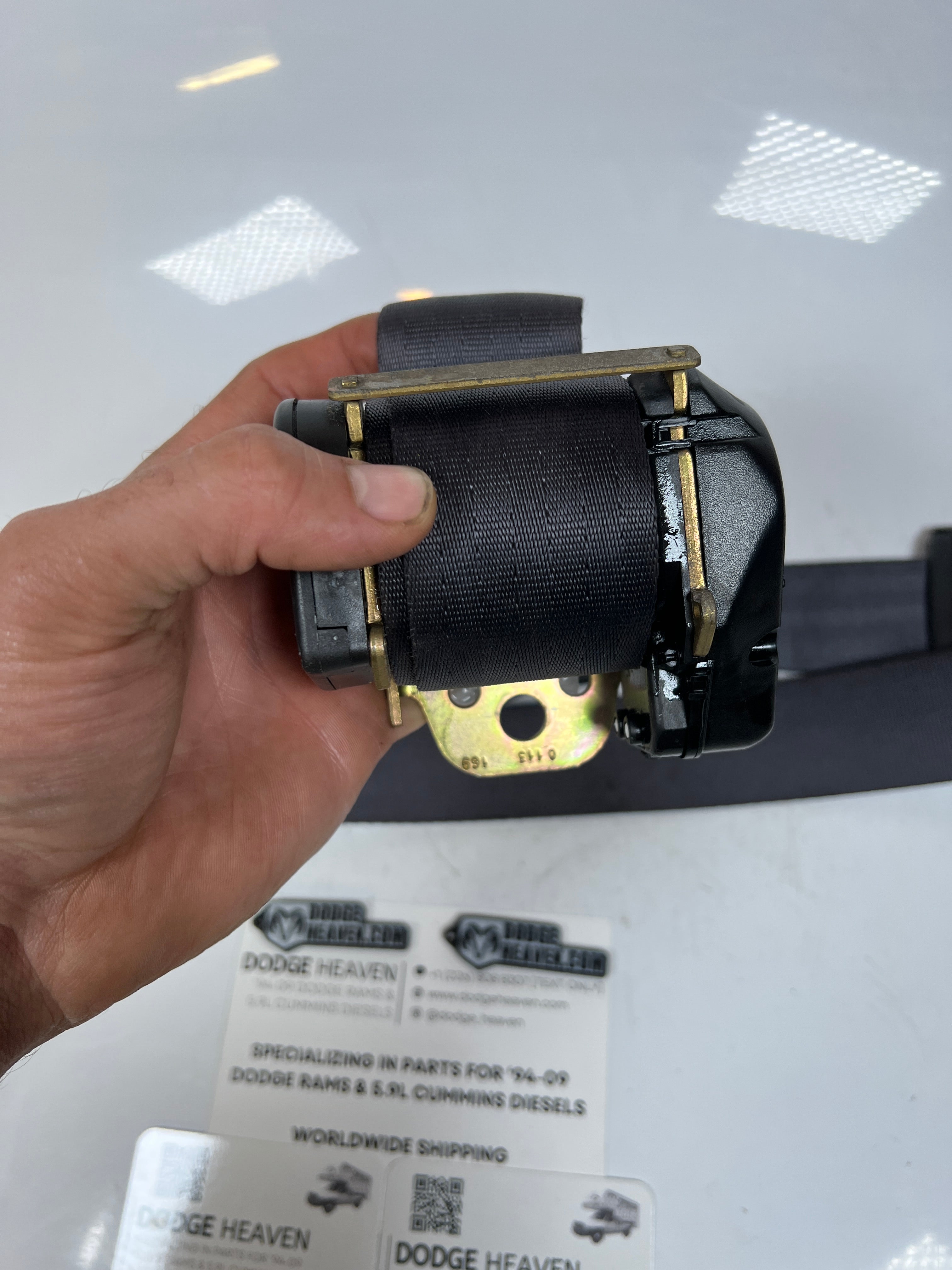 1998-2002 Dodge Ram Single Cab Seat Belt Retractor Driver LH Dark Grey