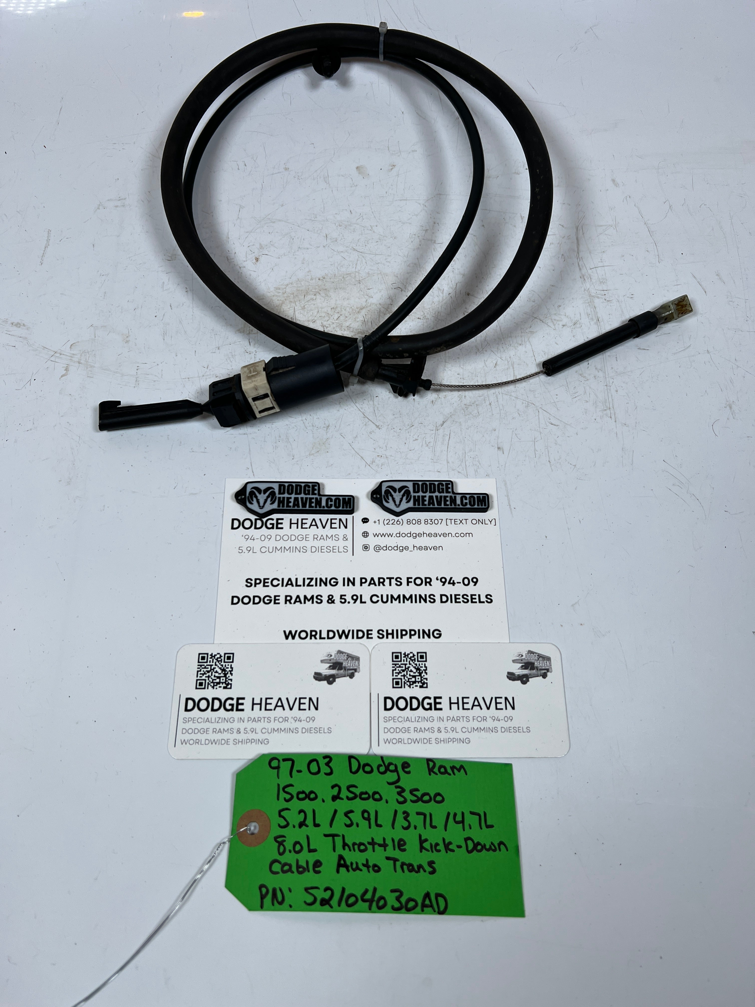 1997-2003 Dodge Ram Throttle Kick Down Cable Throttle Valve