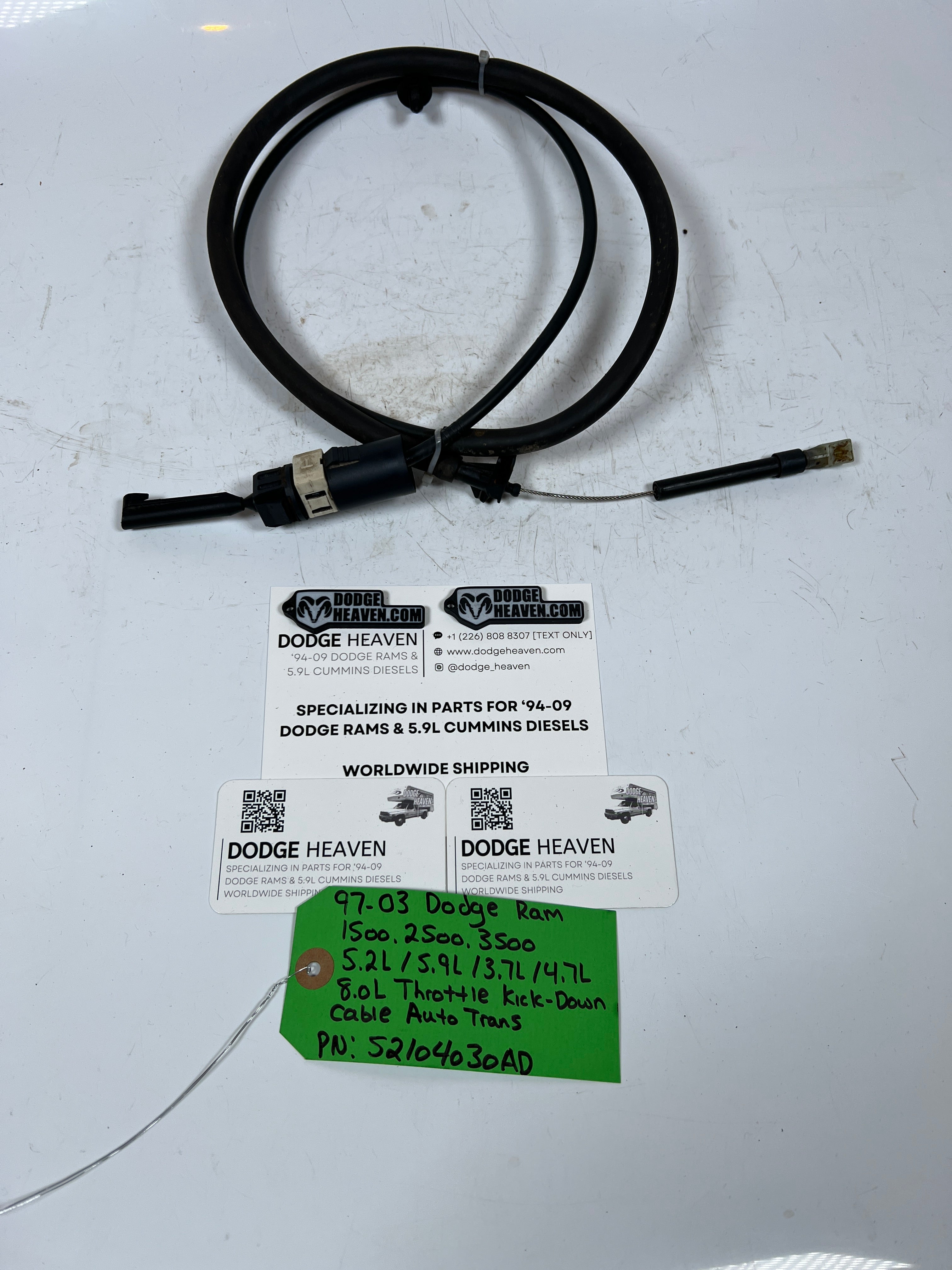 1997-2003 Dodge Ram Throttle Kick Down Cable Throttle Valve