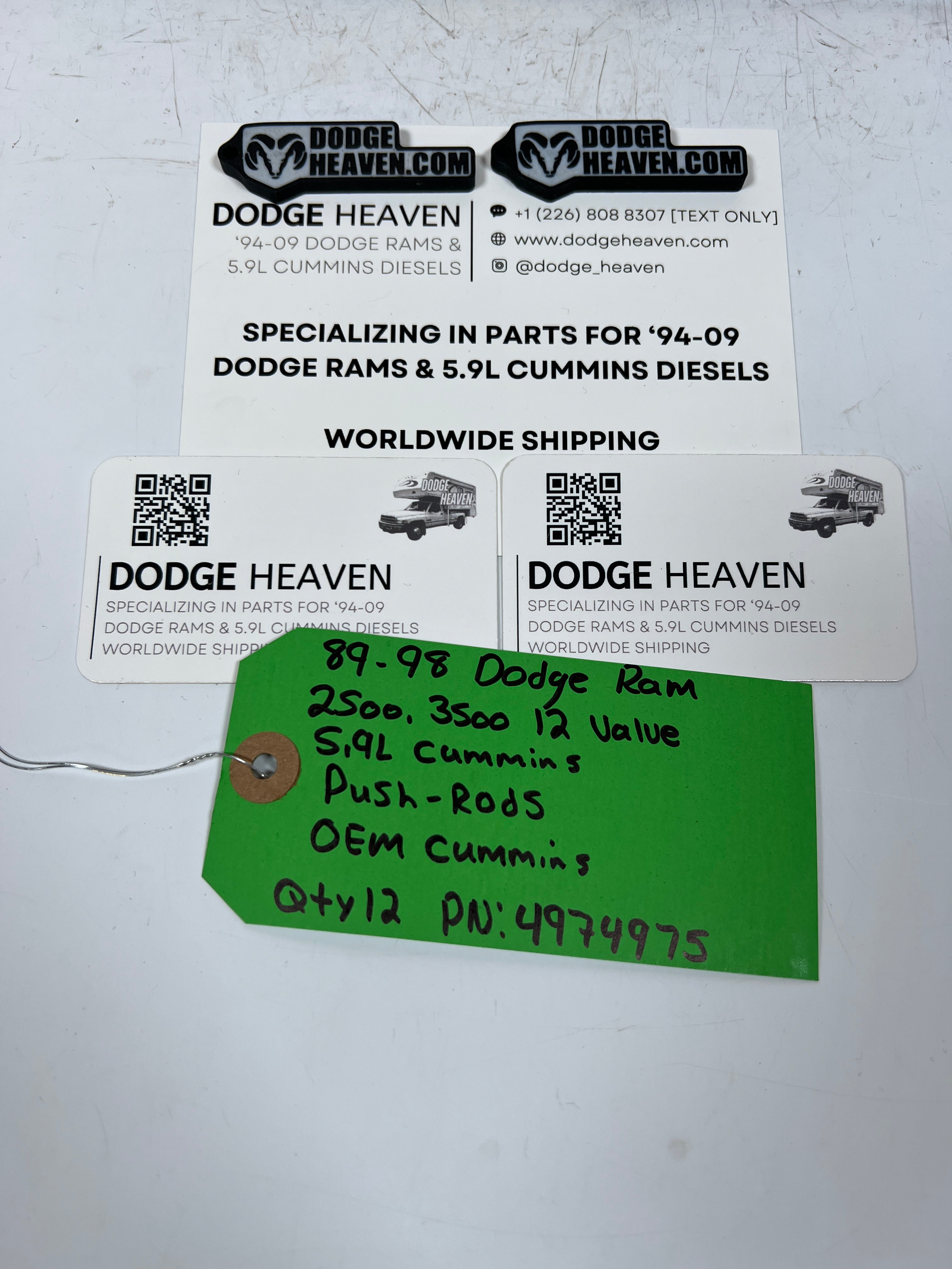 1989-1998 Dodge Ram 12 Valve 5.9L Cummins Push-Rods QTY 12