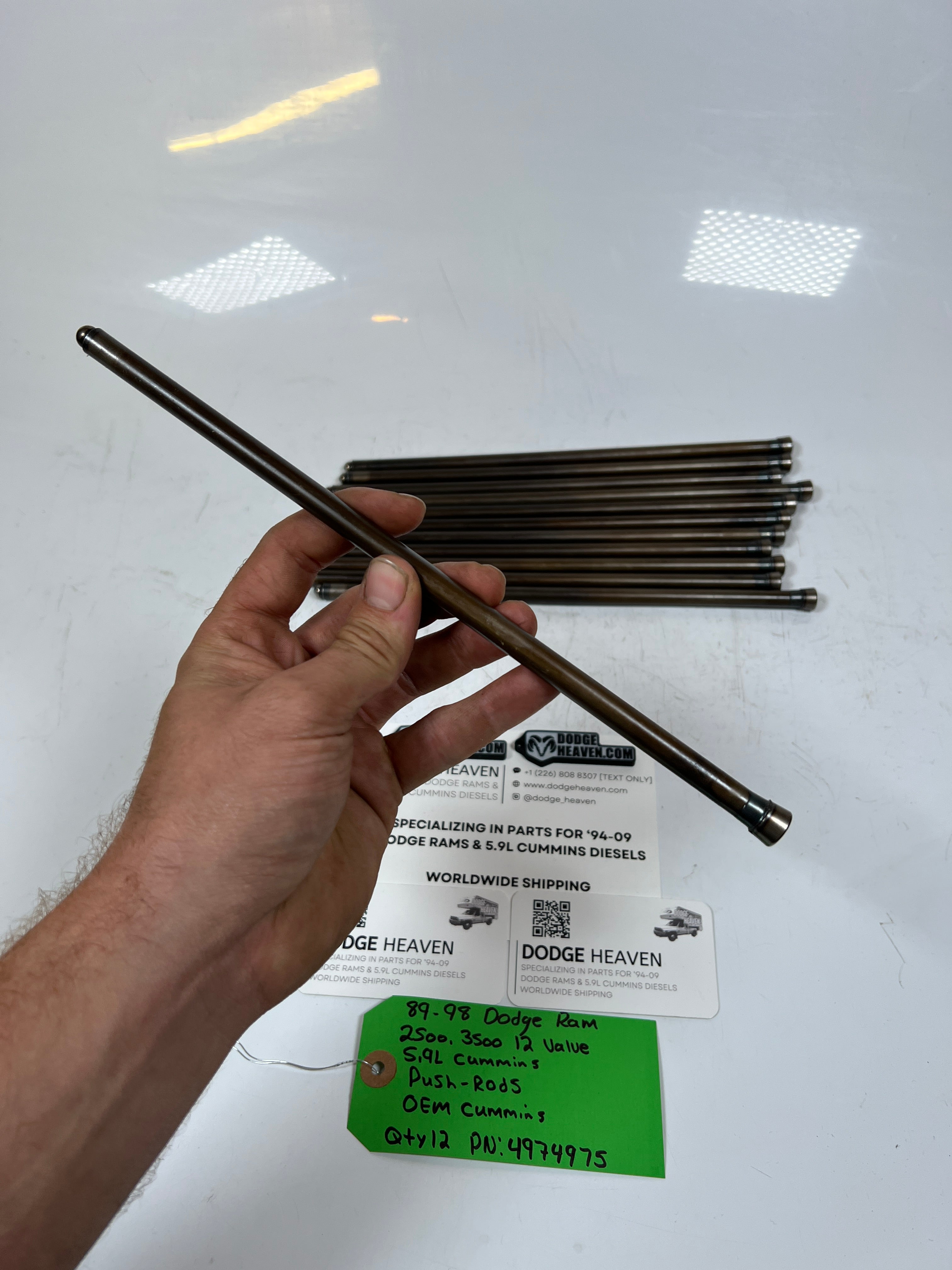 1989-1998 Dodge Ram 12 Valve 5.9L Cummins Push-Rods QTY 12