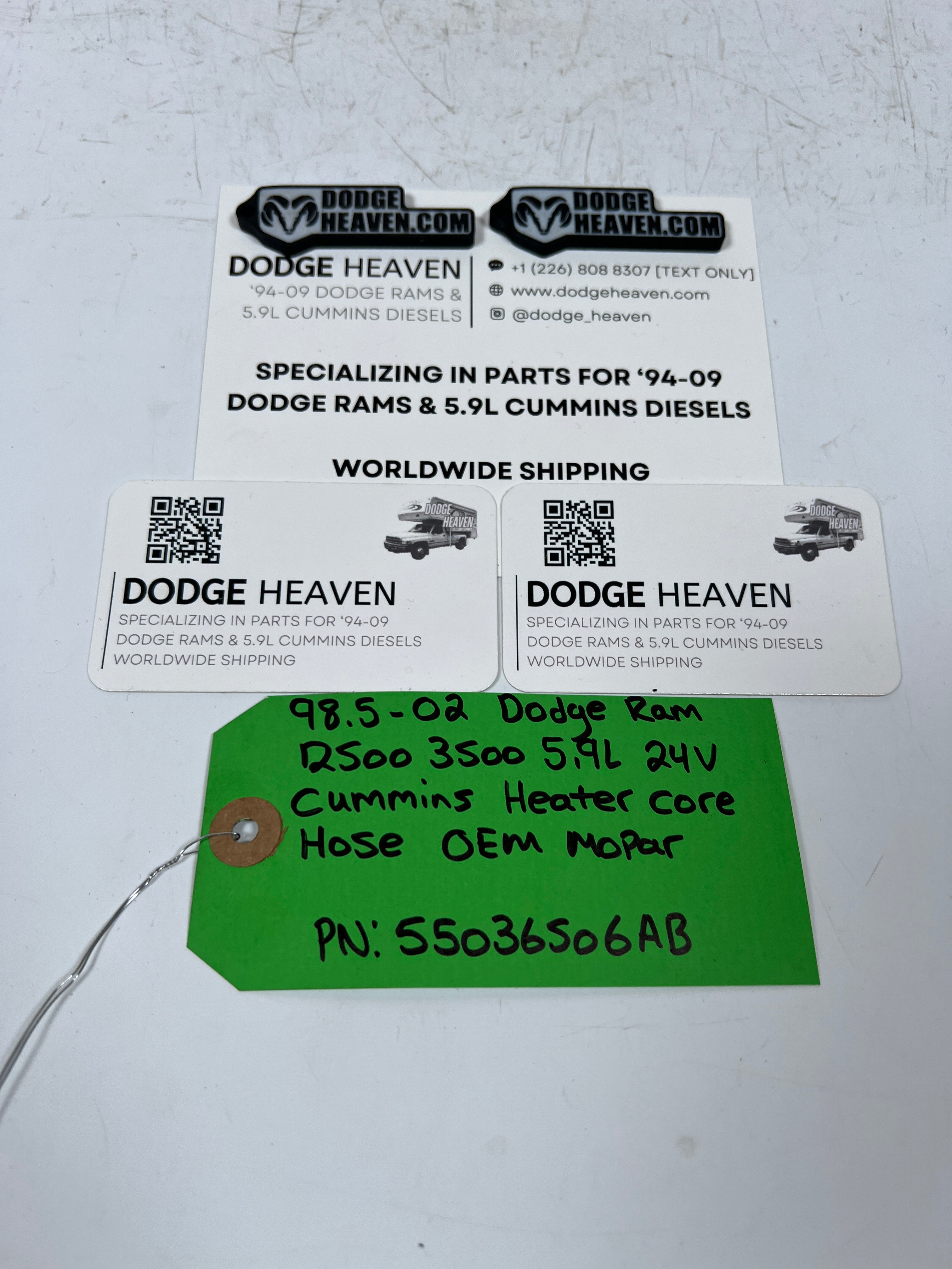 1998.5-2002 Dodge Ram 24V 5.9L Cummins Heater Core Hose