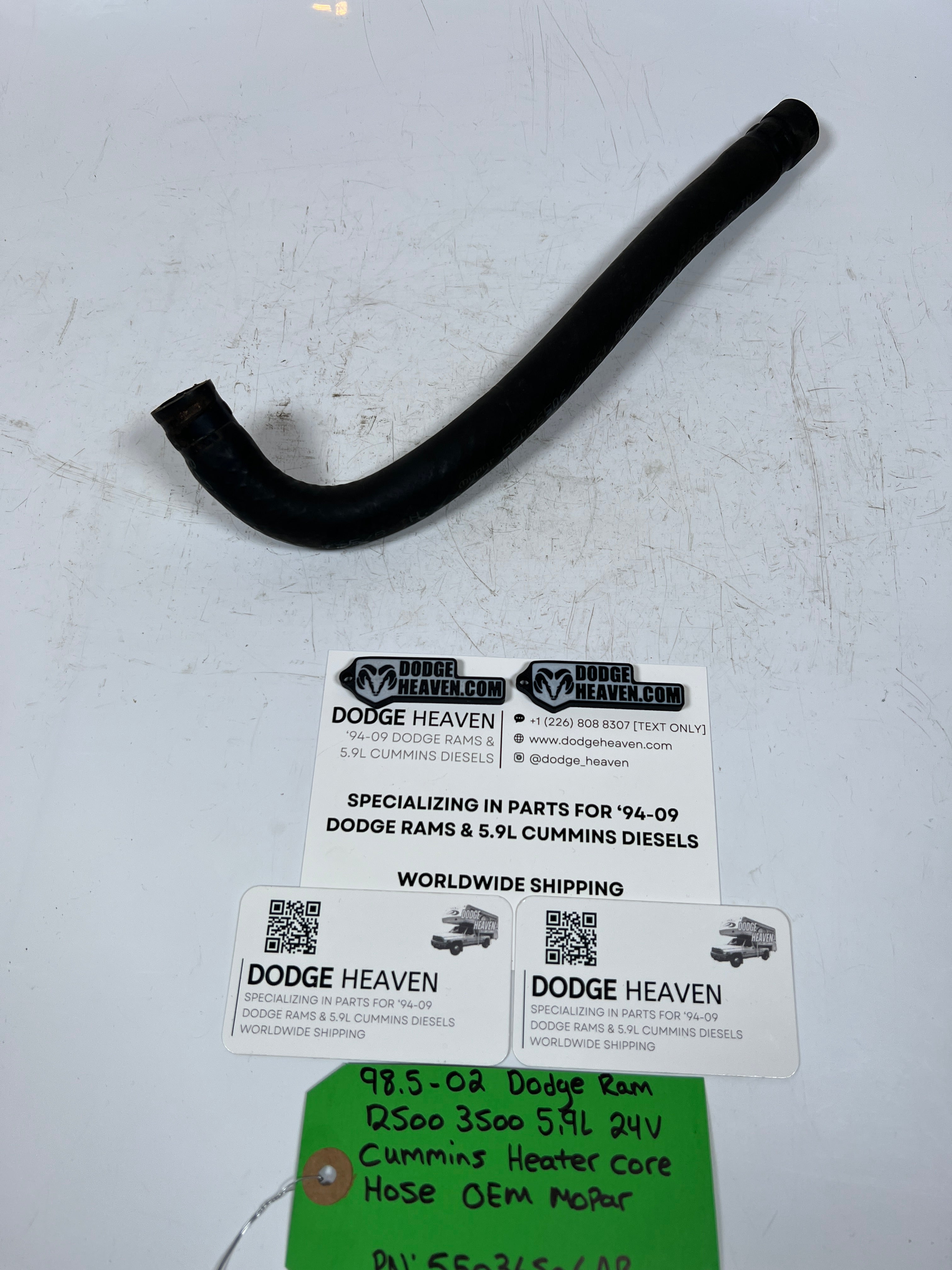 1998.5-2002 Dodge Ram 24V 5.9L Cummins Heater Core Hose