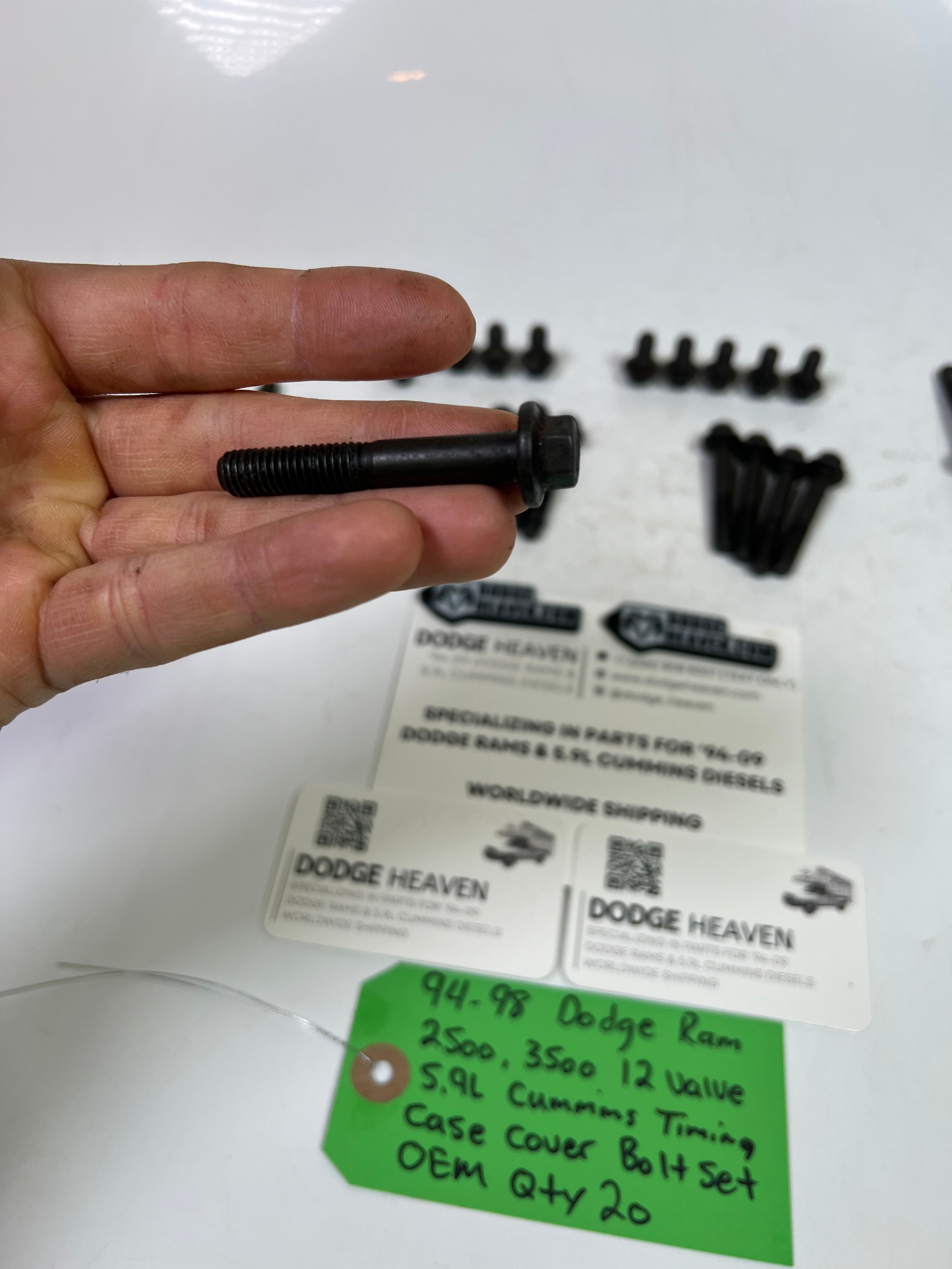 1994-1998 Dodge Ram 12 Valve 5.9L Cummins Timing Cover Bolt Set QTY 21