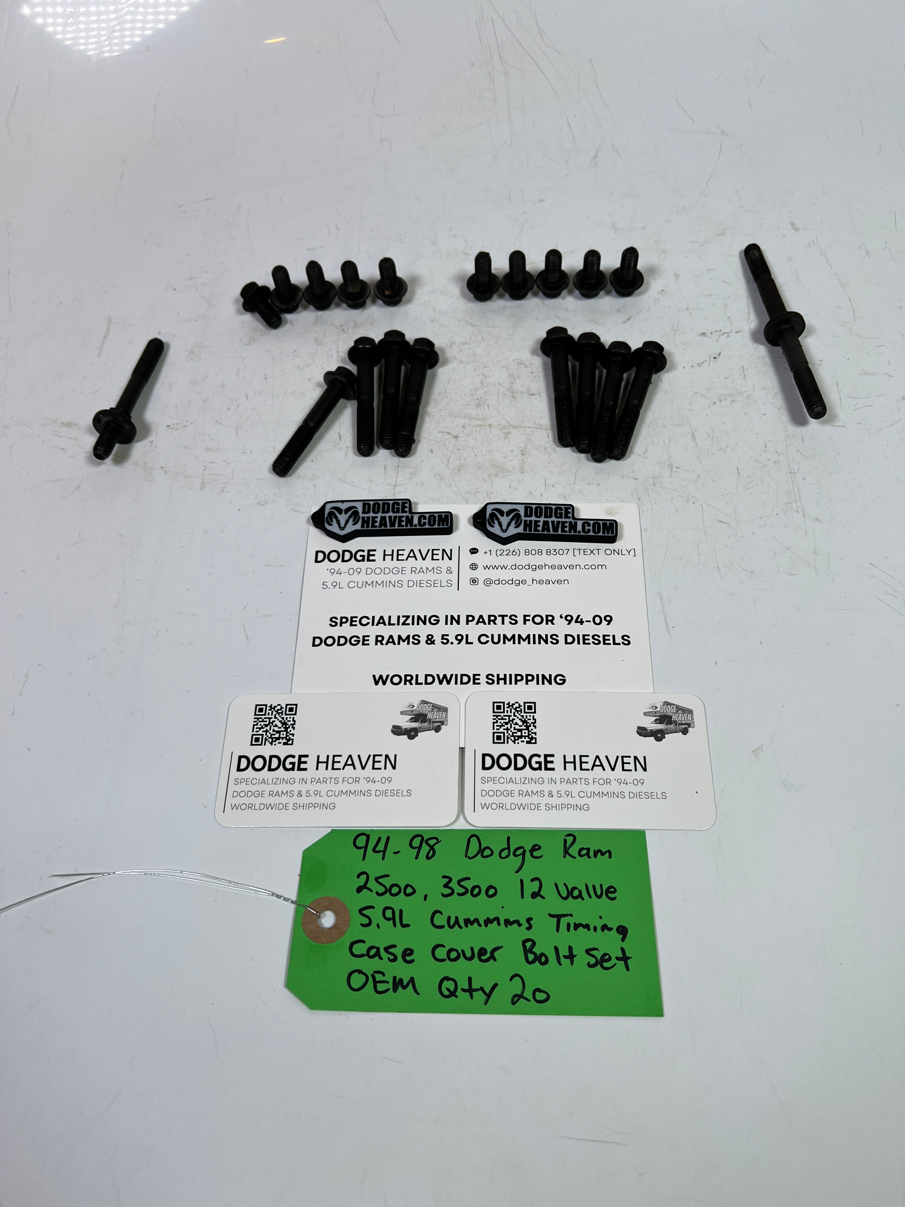 1994-1998 Dodge Ram 12 Valve 5.9L Cummins Timing Cover Bolt Set QTY 21