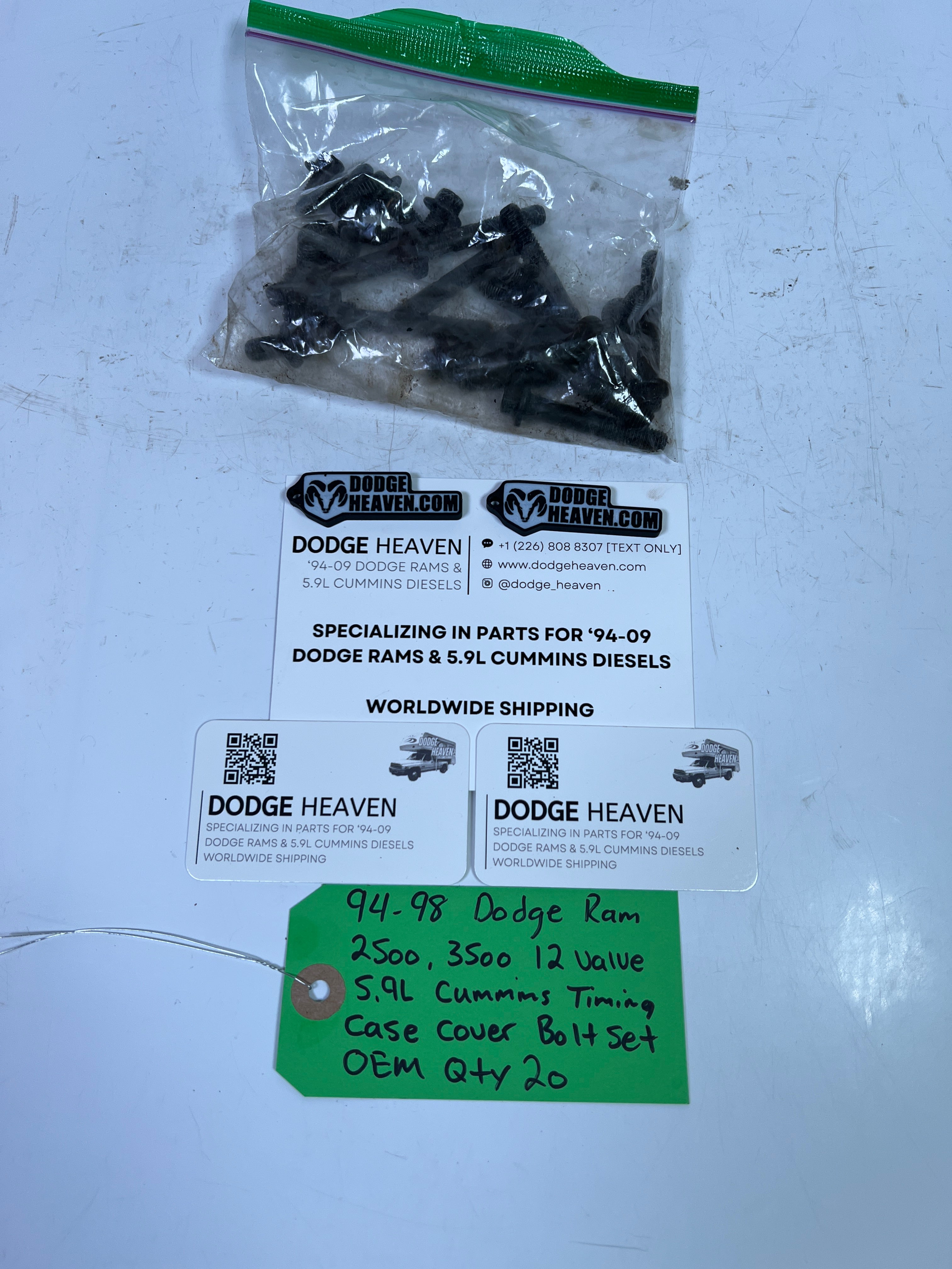 1994-1998 Dodge Ram 12 Valve 5.9L Cummins Timing Cover Bolt Set QTY 21