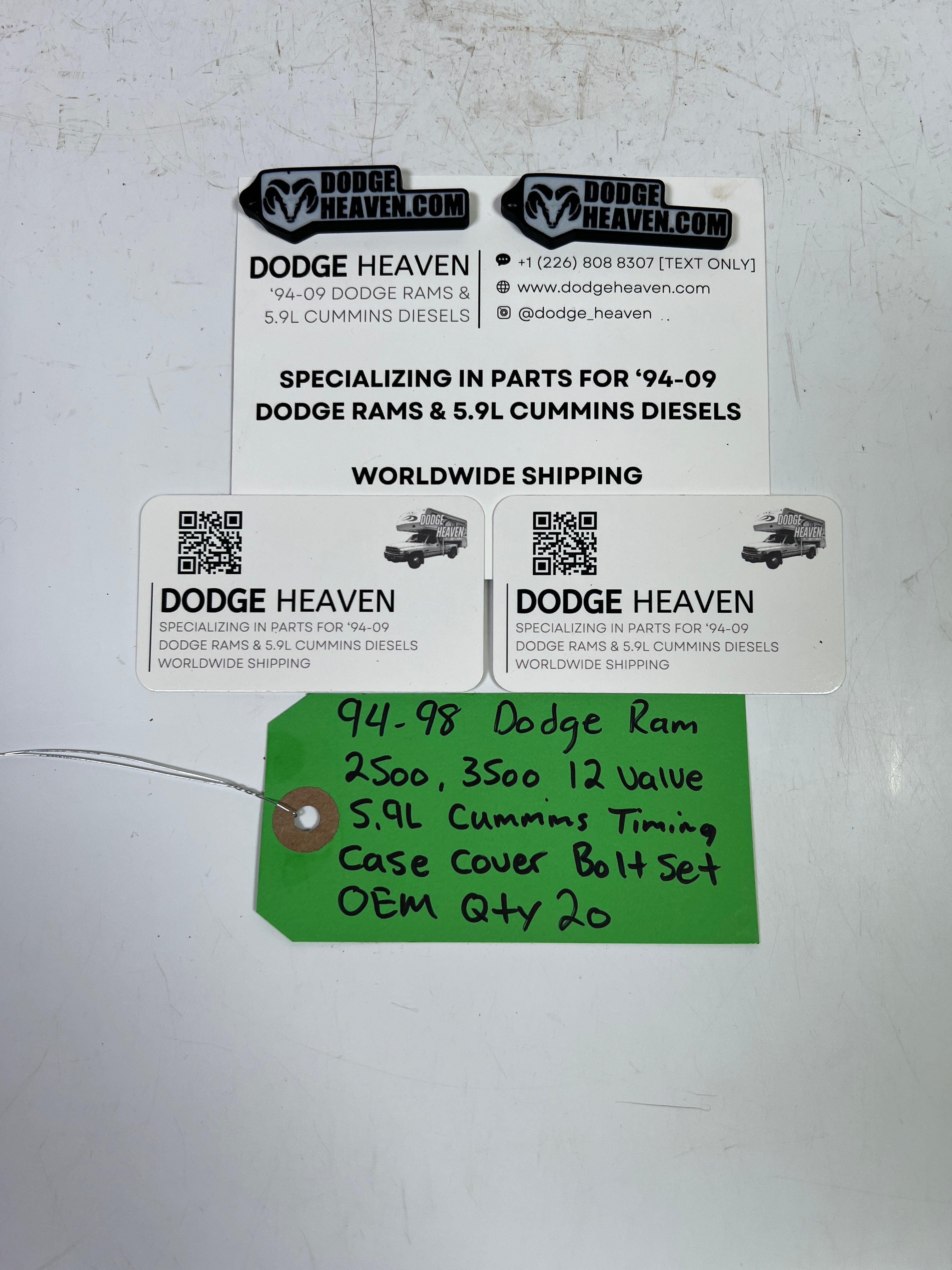 1994-1998 Dodge Ram 12 Valve 5.9L Cummins Timing Cover Bolt Set QTY 21