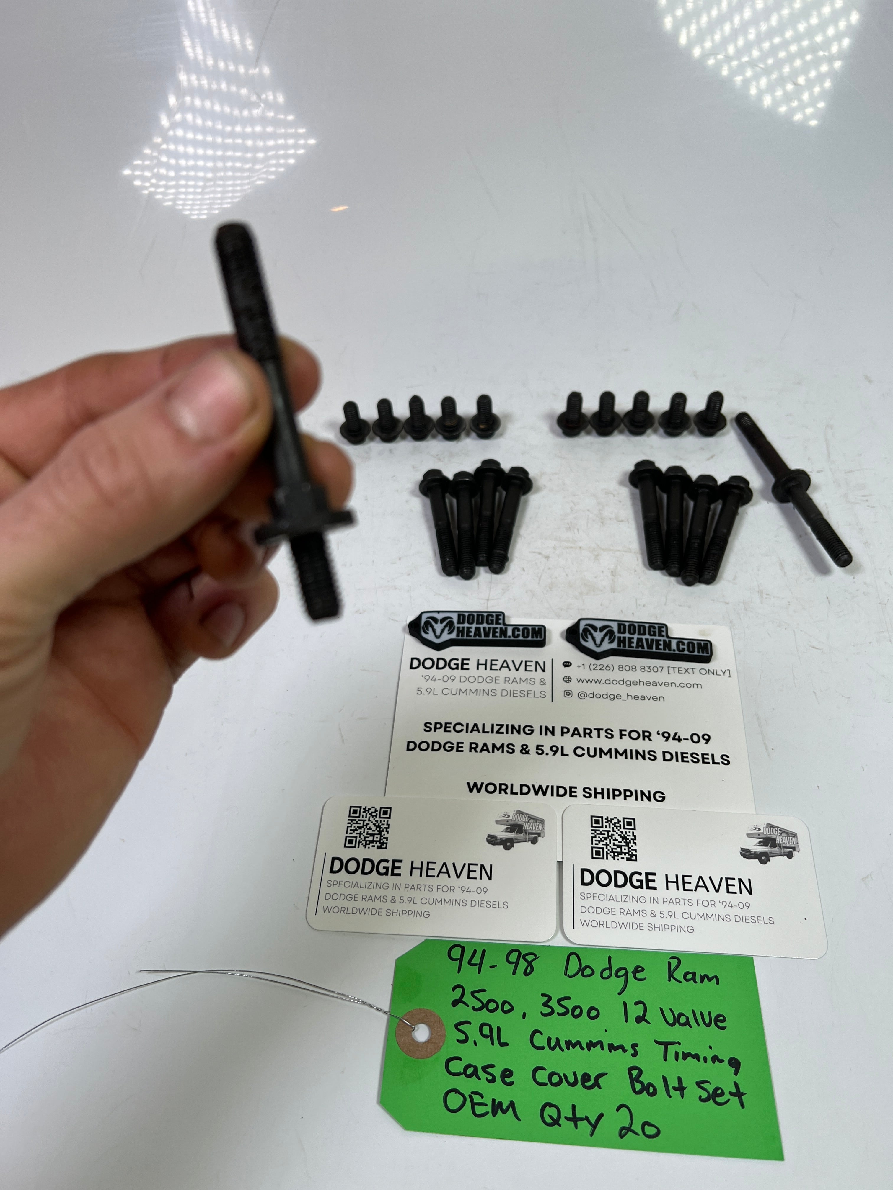 1994-1998 Dodge Ram 12 Valve 5.9L Cummins Timing Cover Bolt Set QTY 21