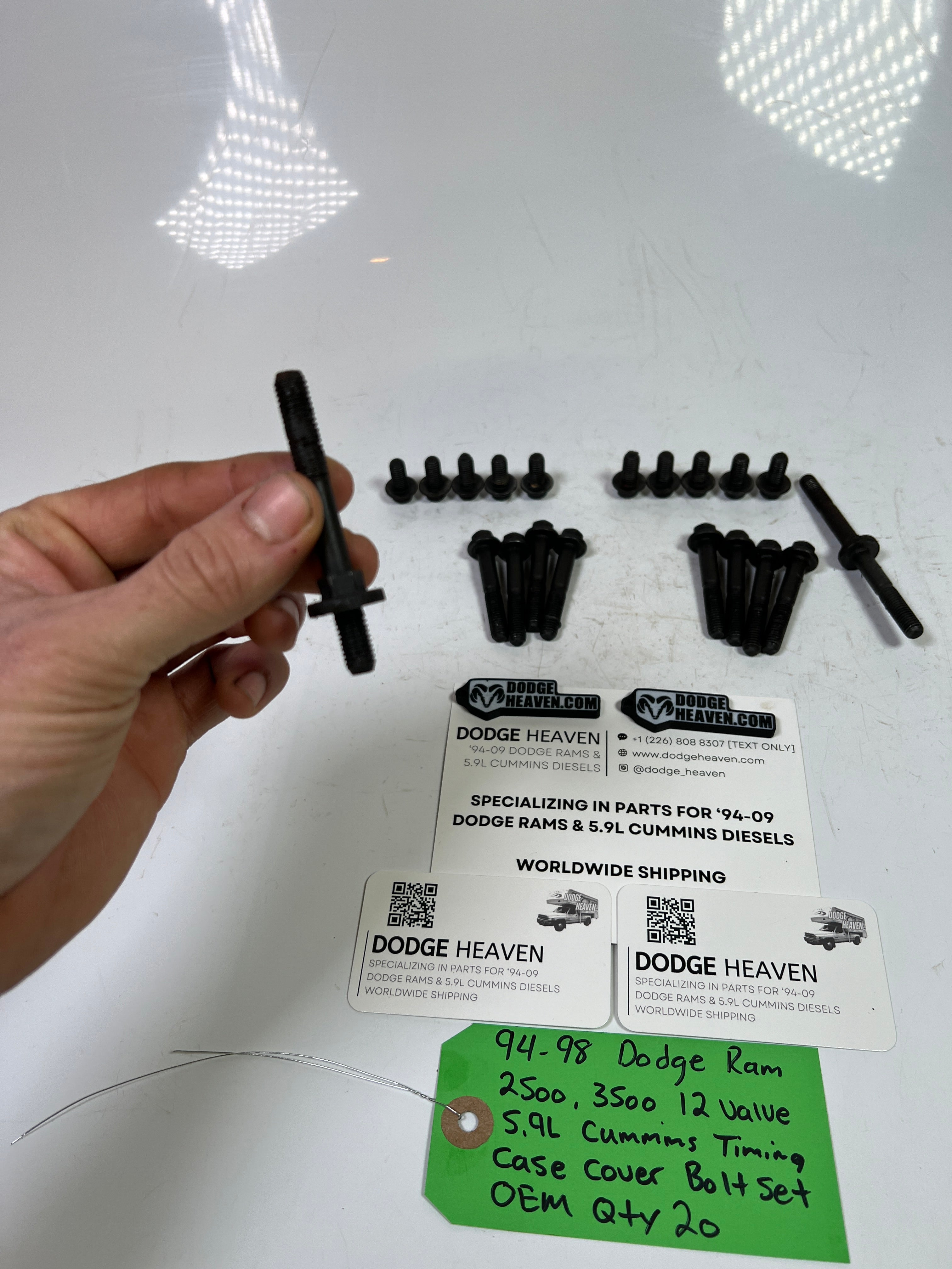 1994-1998 Dodge Ram 12 Valve 5.9L Cummins Timing Cover Bolt Set QTY 21