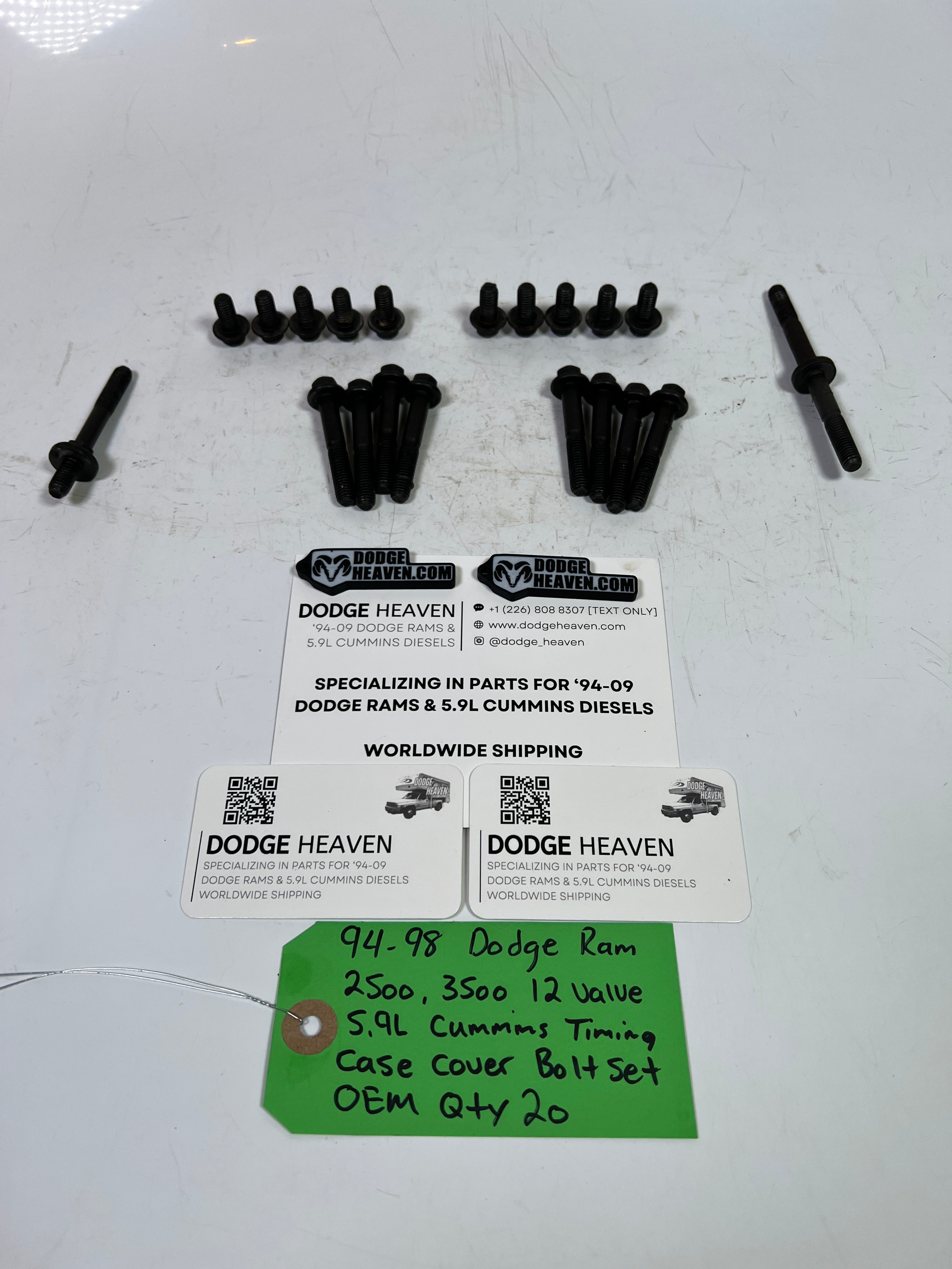 1994-1998 Dodge Ram 12 Valve 5.9L Cummins Timing Cover Bolt Set QTY 21